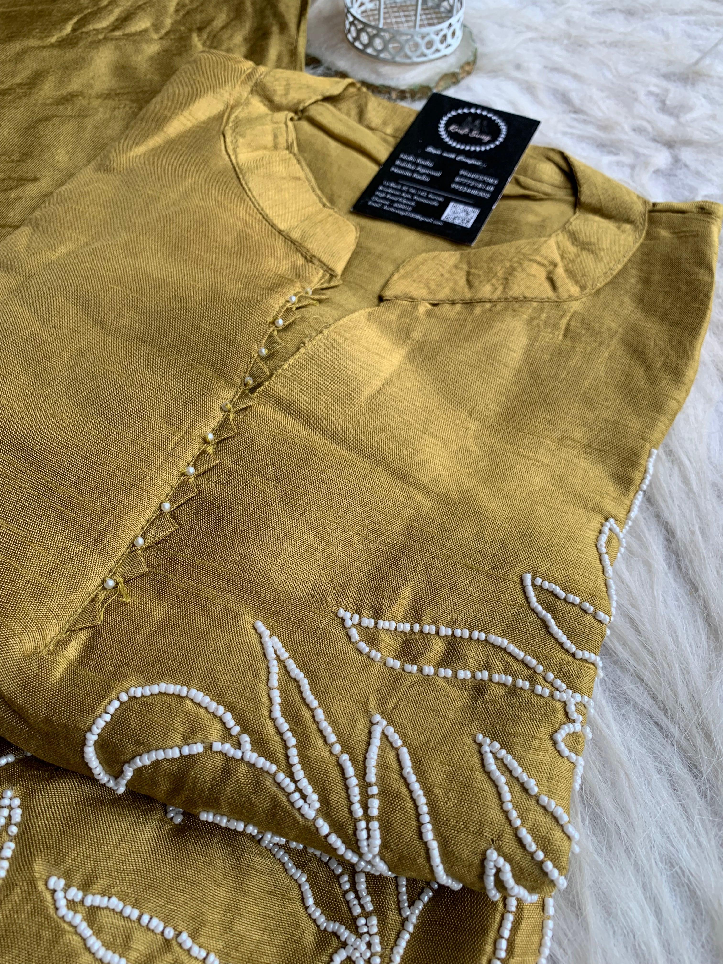 “YATIKA” Dola Silk Pearl Embellished Coord Set ✨❤️ | KurtiSwag