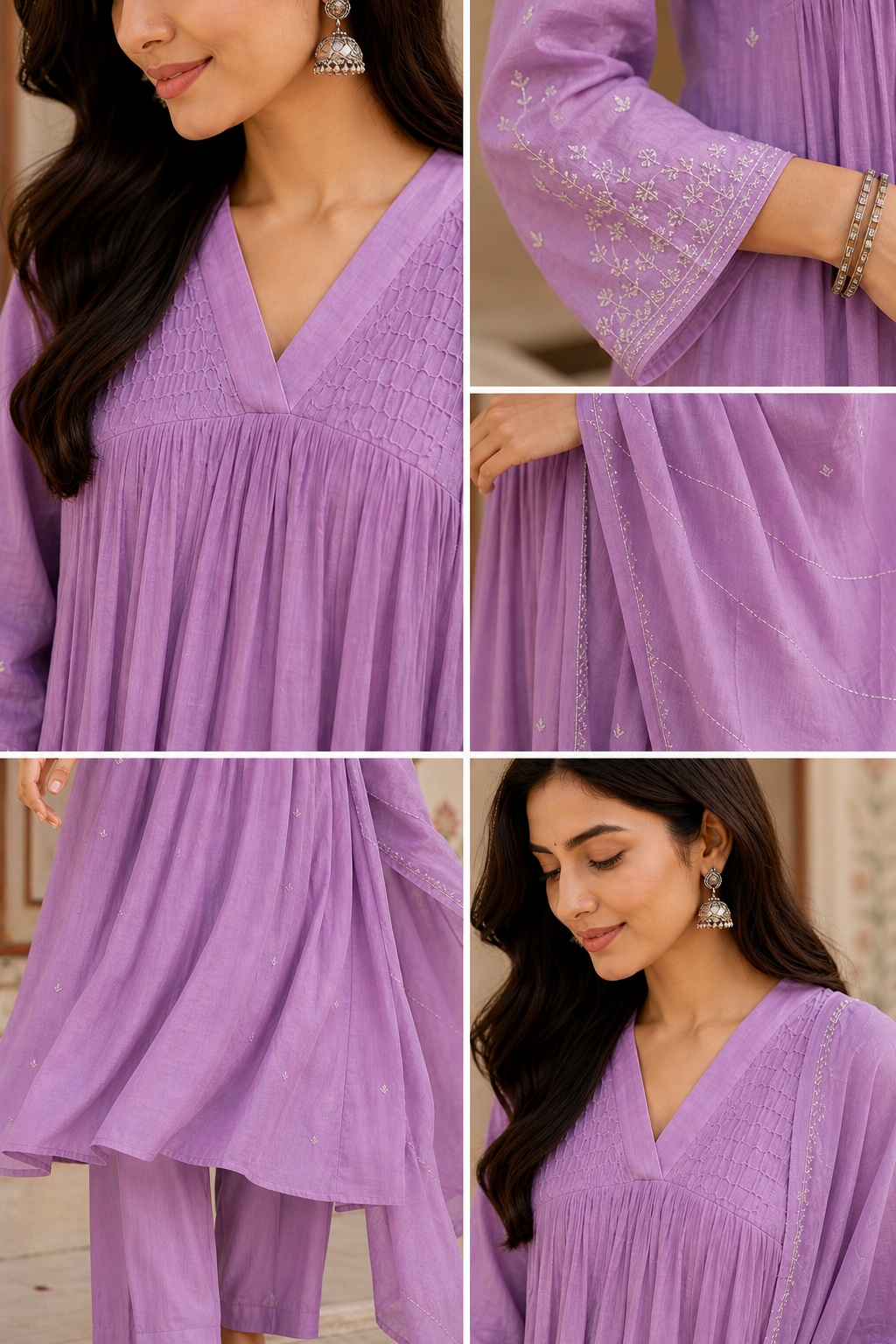 “MUL AURA” Premium Mul Chanderi Suit Set 💕✨ | KurtiSwag