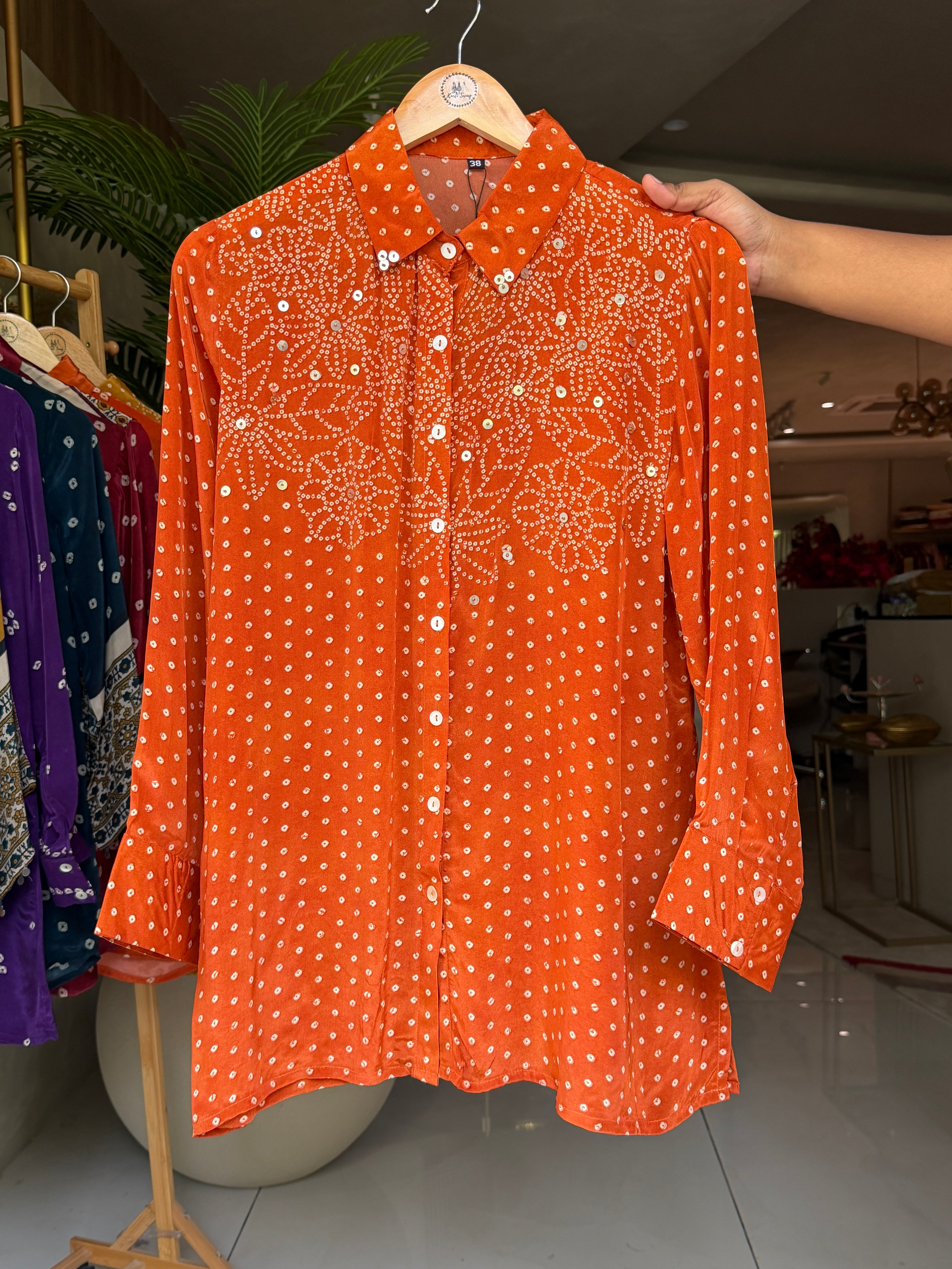 “BANDHNI” Crape Bandhni Shirts ✨♥️ | KurtiSwag