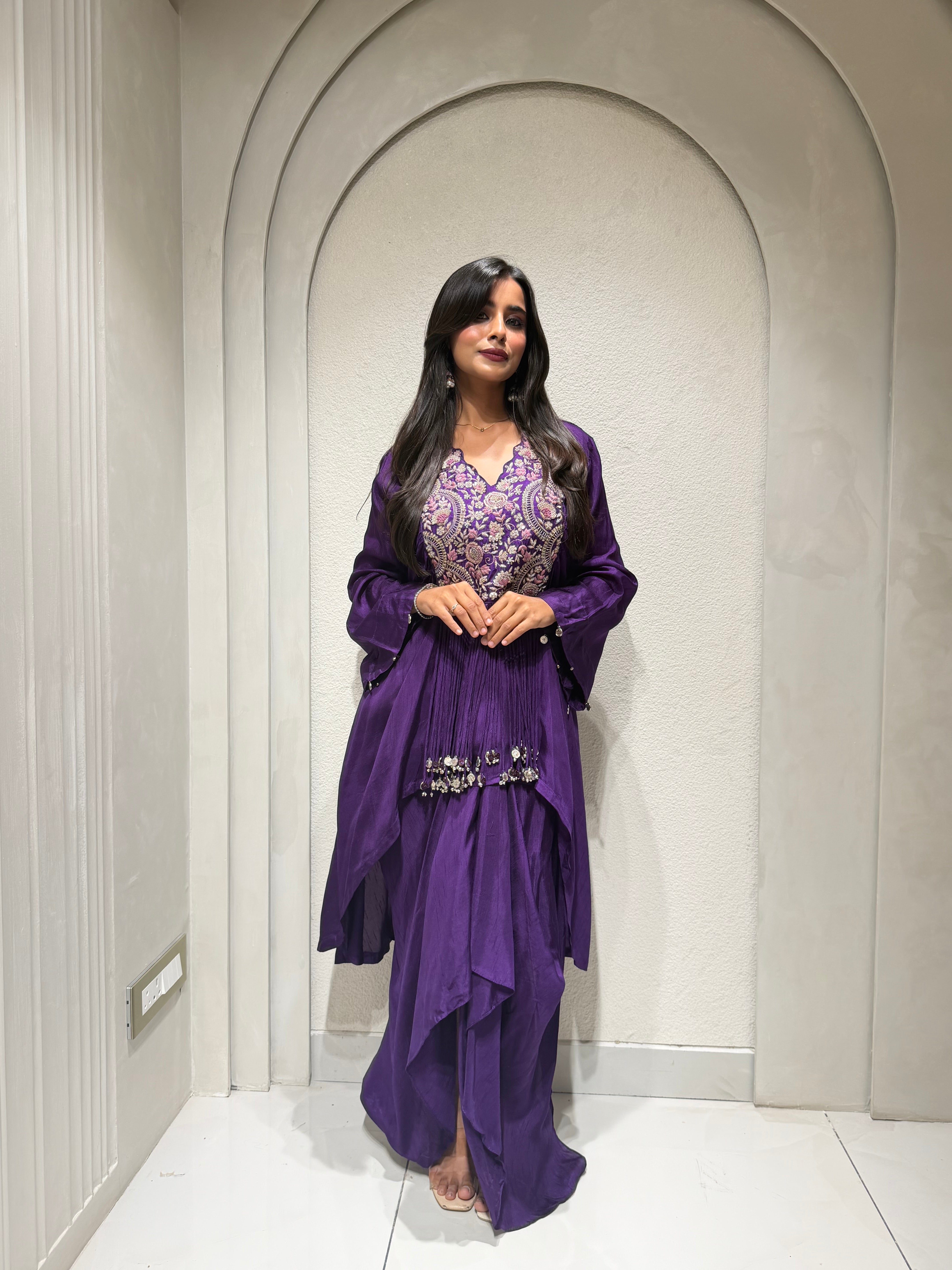 “FIDA” Designer Drape Set With Handwork ✨💕 | KurtiSwag