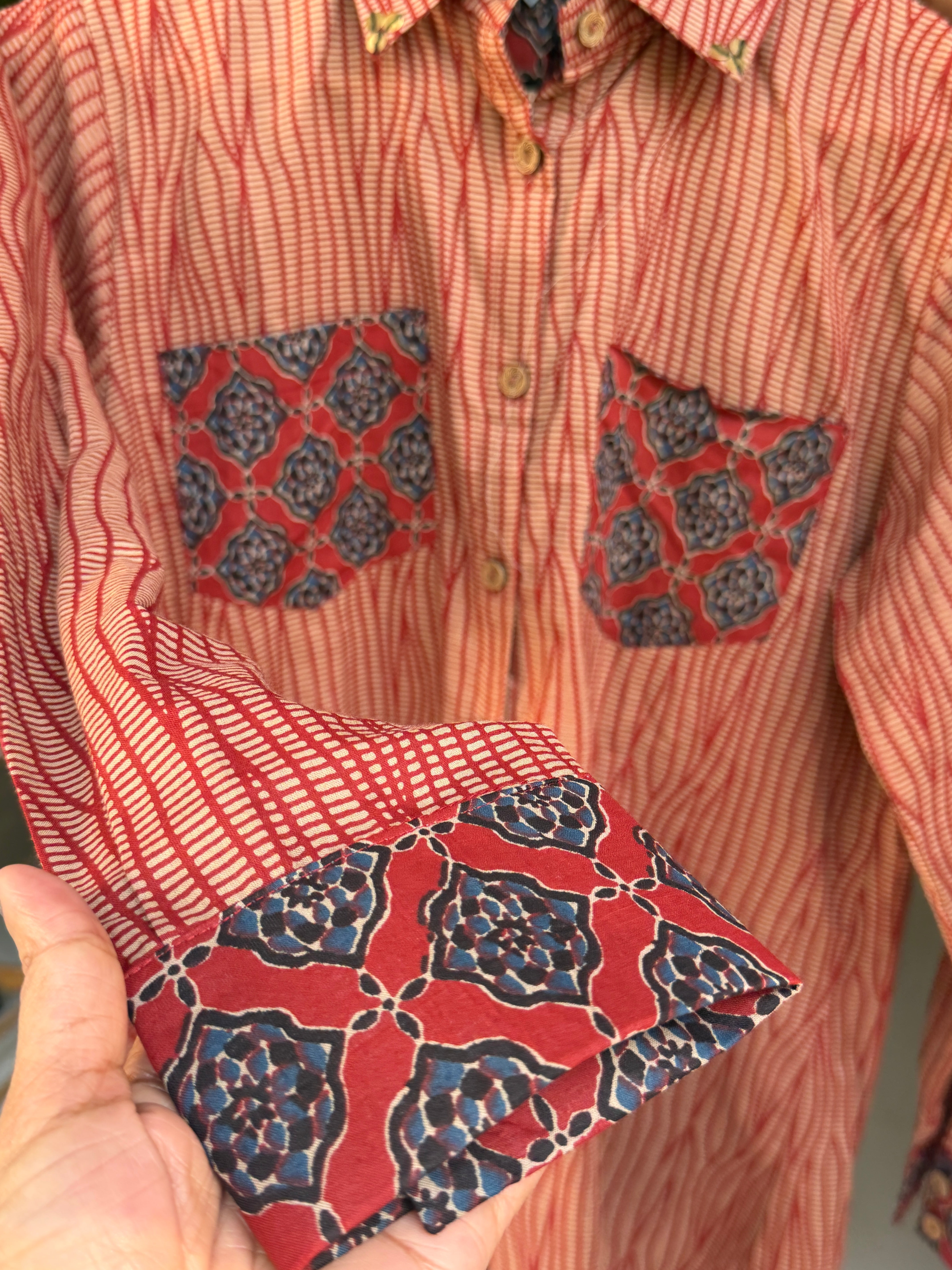 “RYMA” Pure Cotton Ajrakh Shirt ✨♥️ | KurtiSwag
