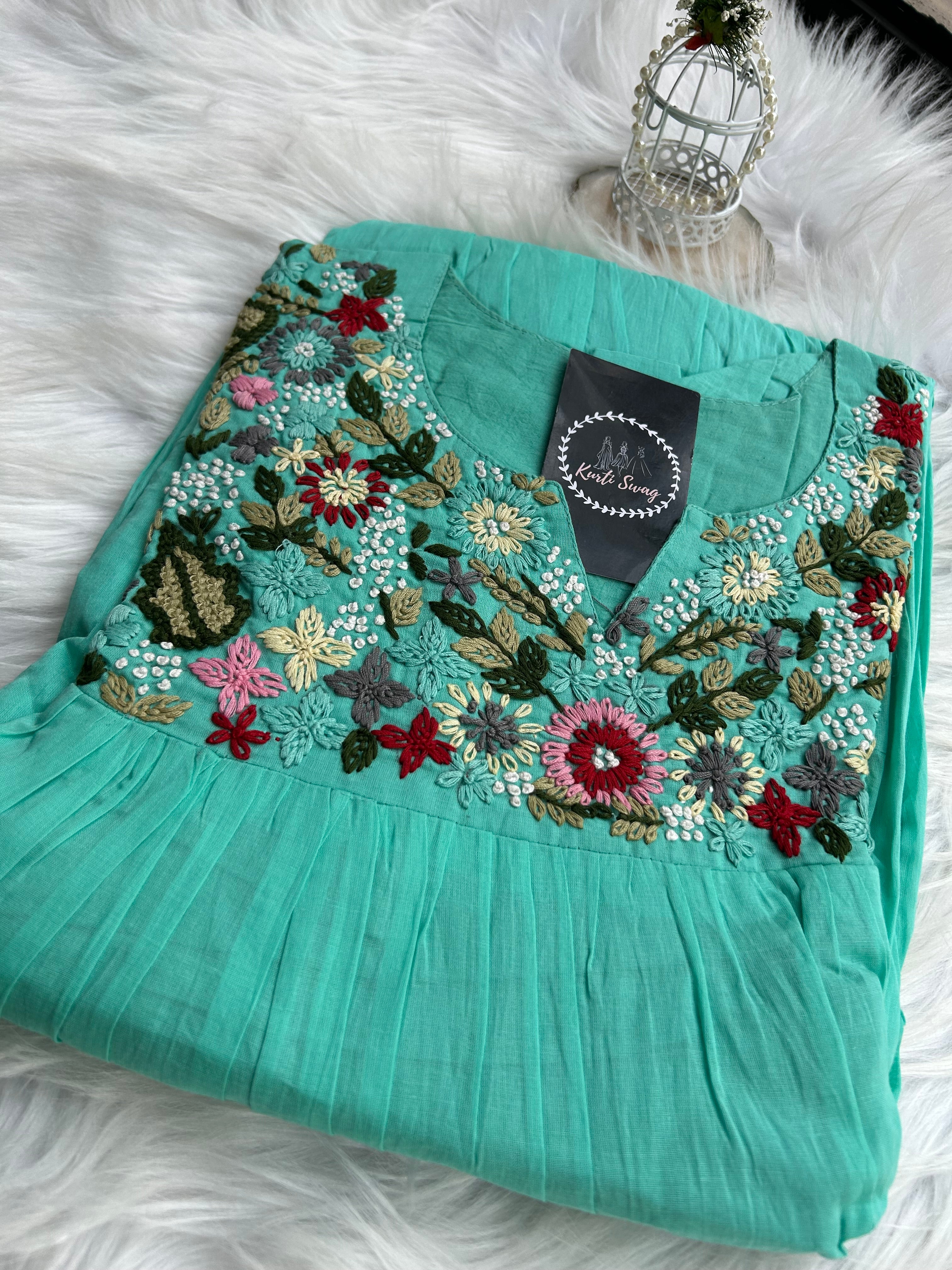 “COLOR SPLASH” Summer Mul Cotton Embroidered Tunics ✨💕 | KurtiSwag