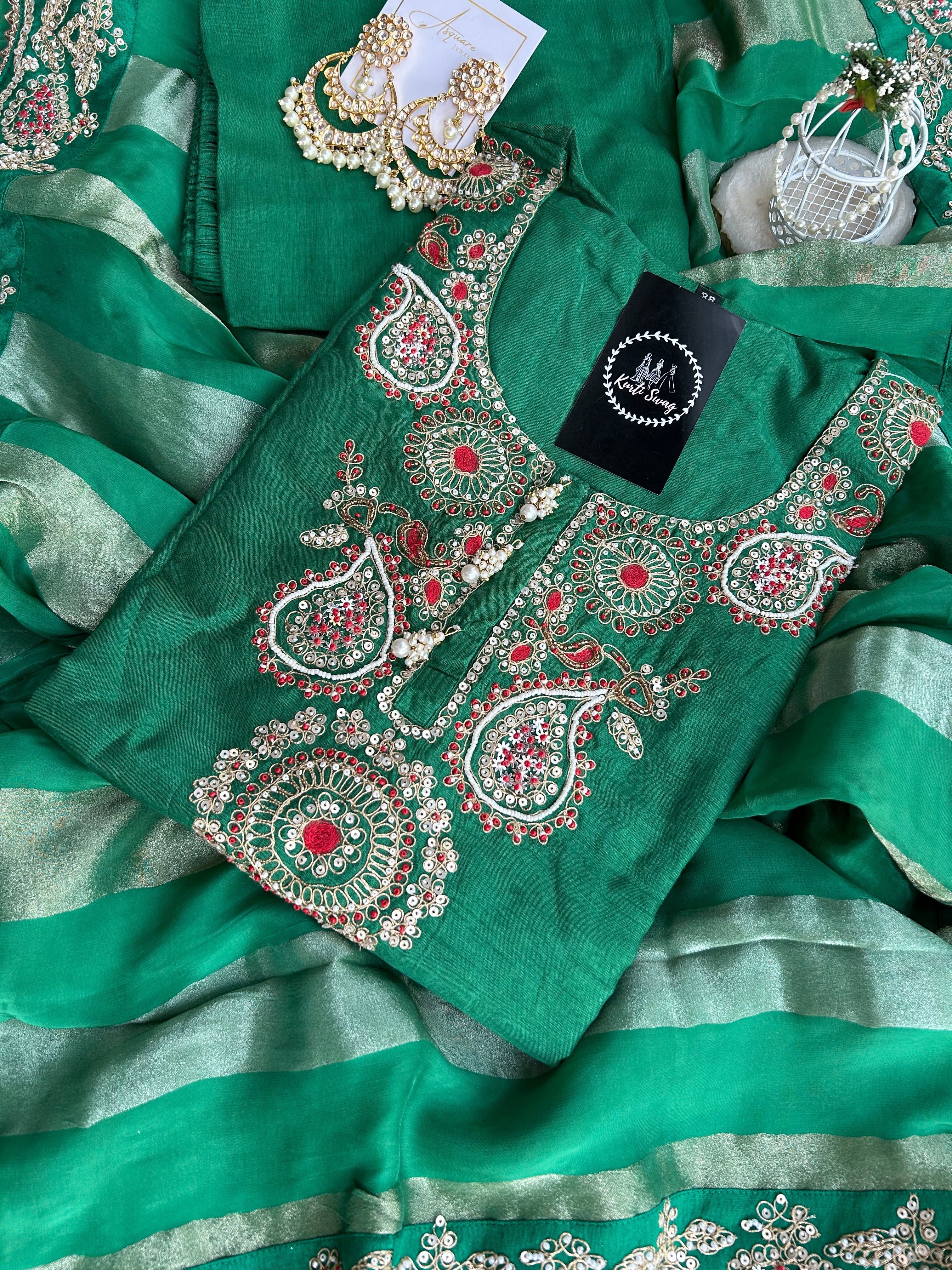“RIWAAYAT ” Premium Dola Silk Suit Set 💕✨ | KurtiSwag