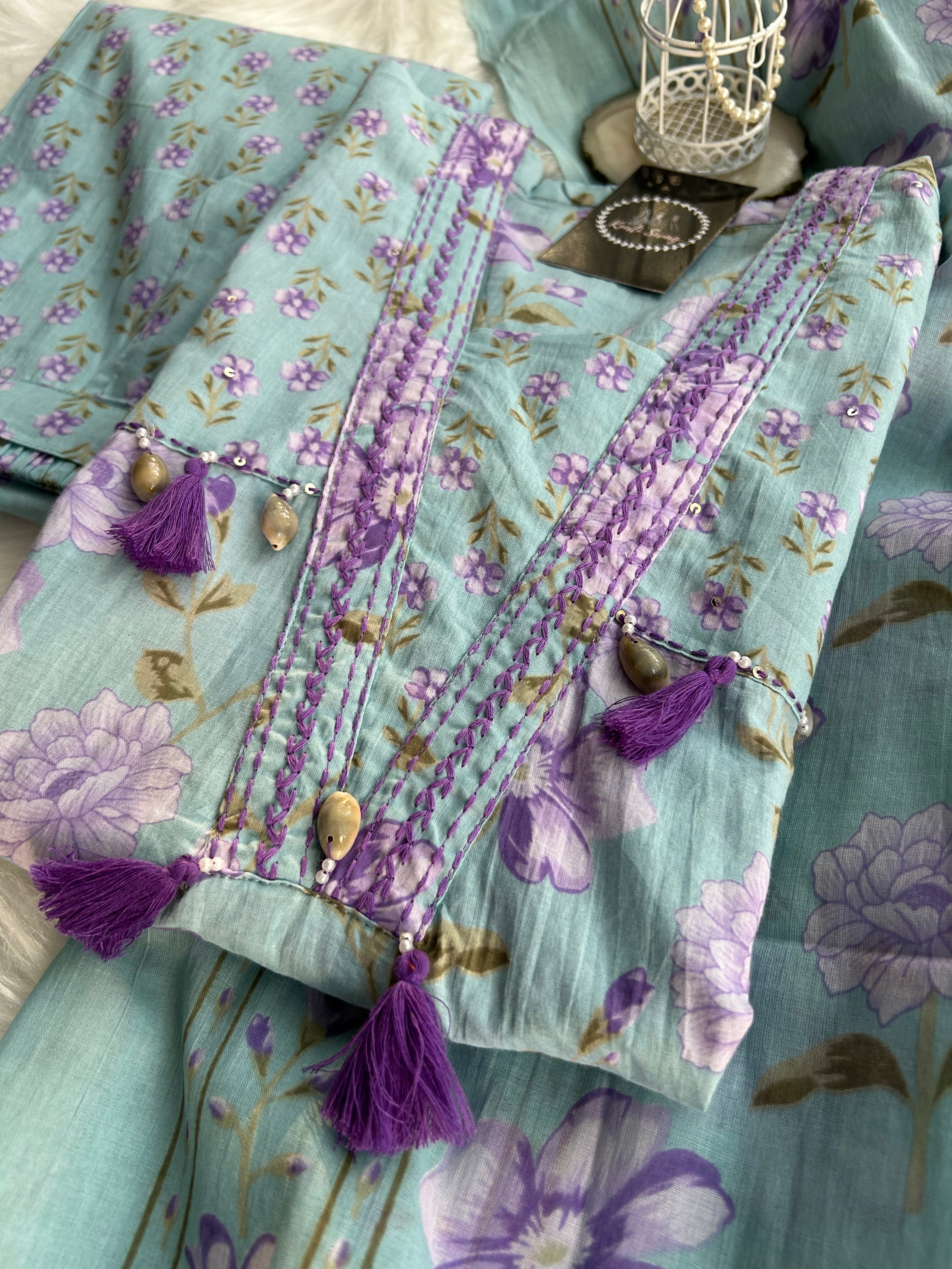 “PHOOL GARDEN” Cotton Printed Kurta Set | KurtiSwag