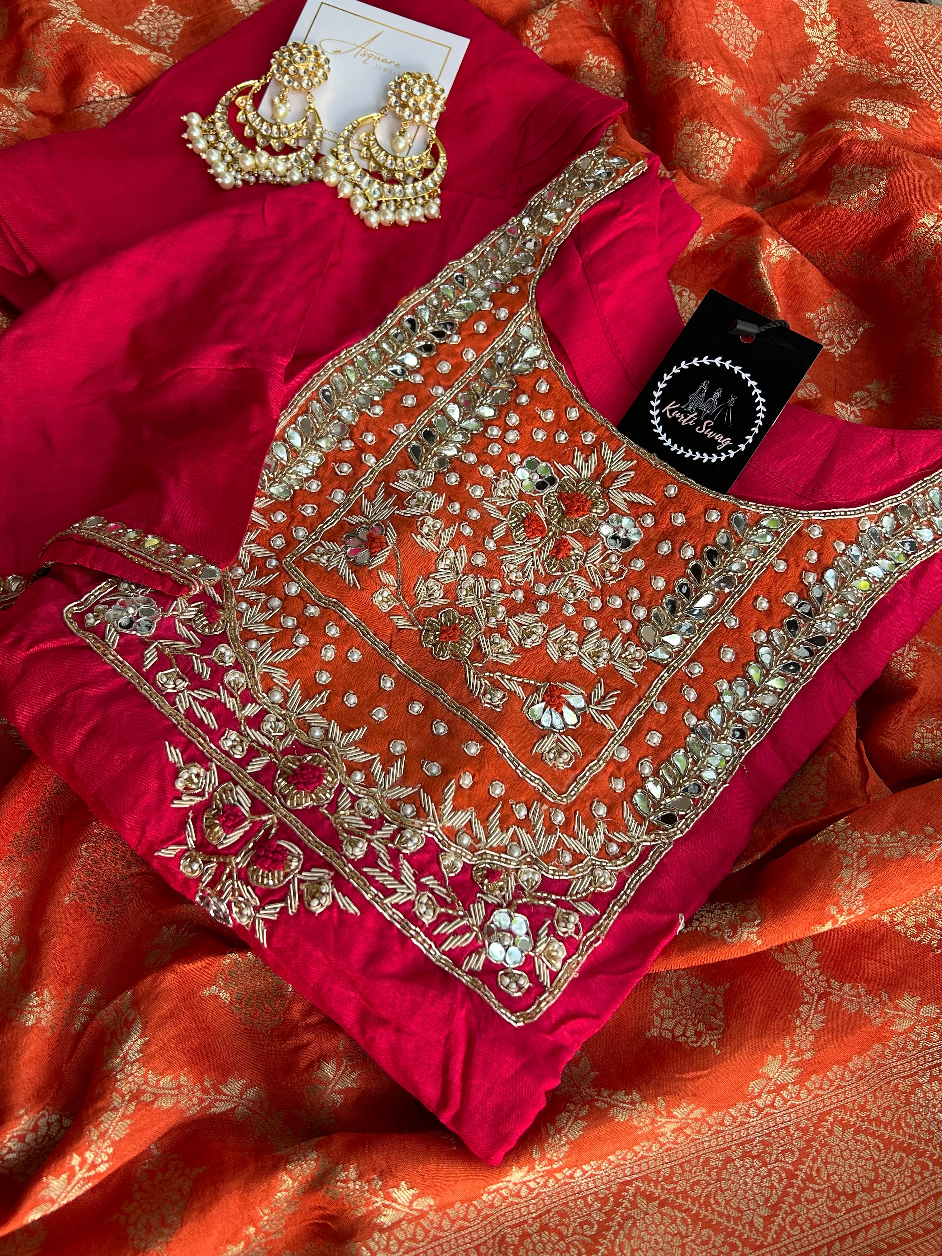 “RADHA” Festive Dola Silk Suit With Banarasi Dupatta ♥️✨ | KurtiSwag