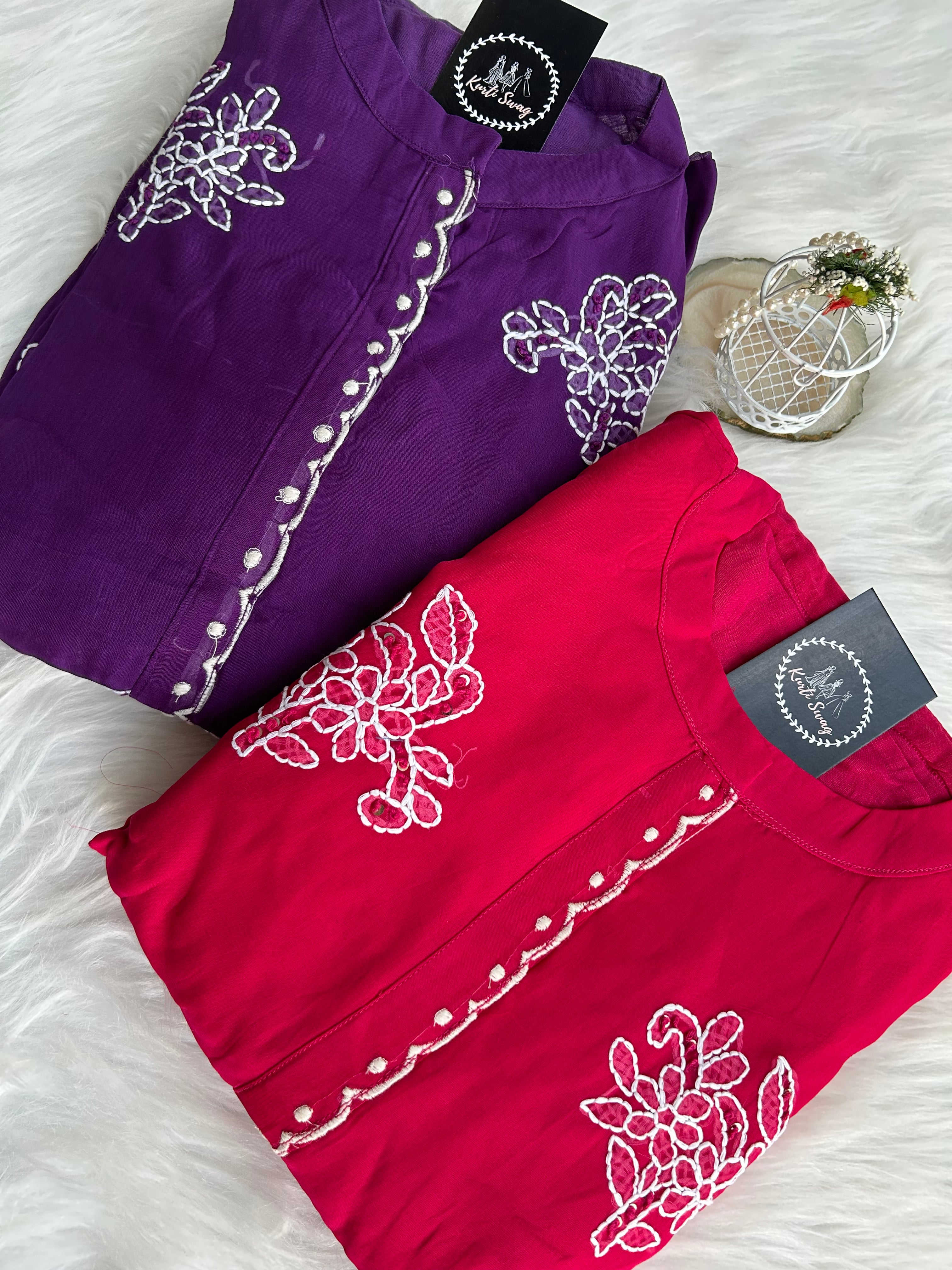 “ROOPALI” Premium Organza Threadwork Suit Set ❤️💕 | KurtiSwag
