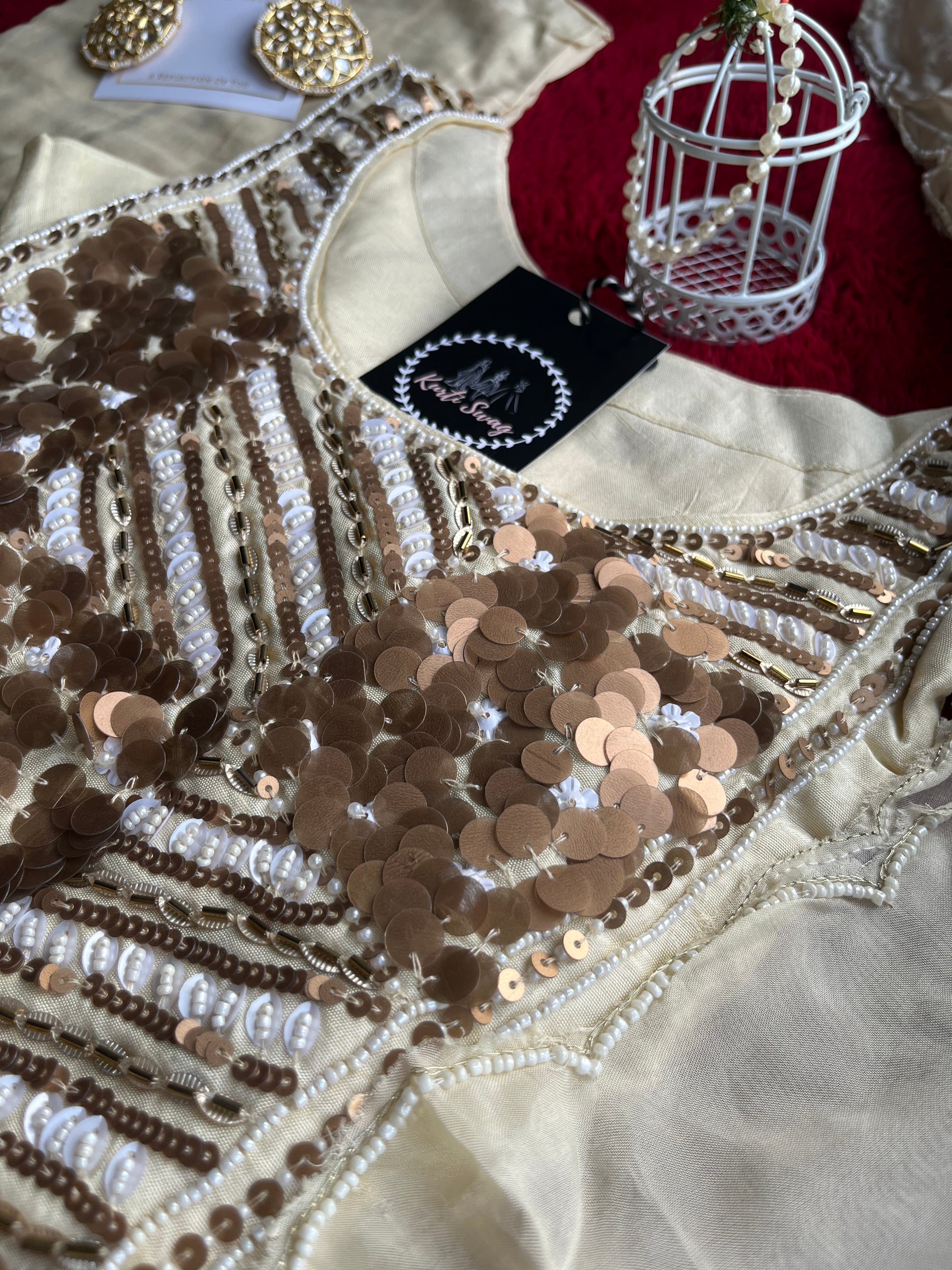 “RIHAANA” Dola Silk Sequence Suit Set ✨💕 | KurtiSwag