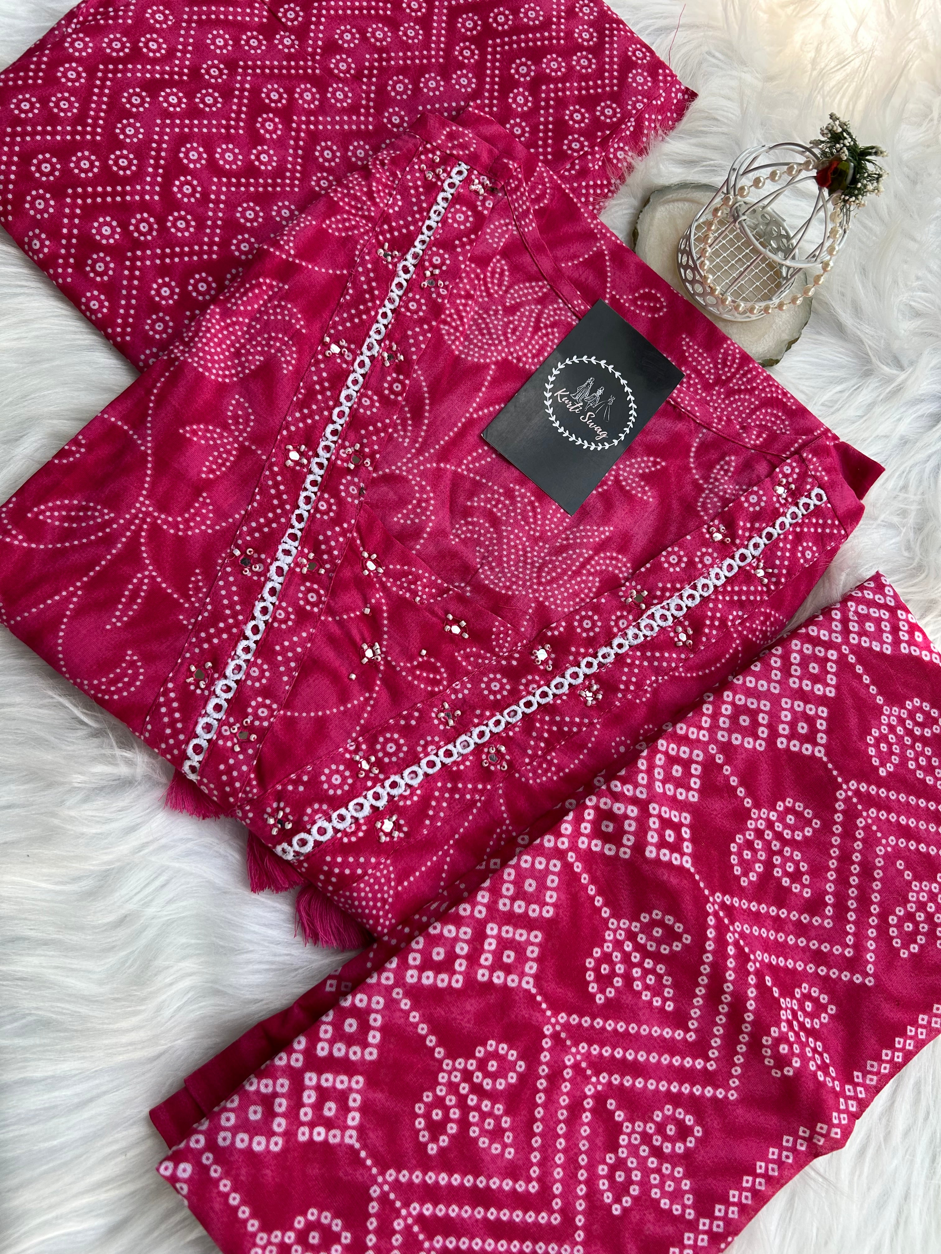 “BANDHEJ EDIT” Premium Cotton Suit Set 💫 | KurtiSwag