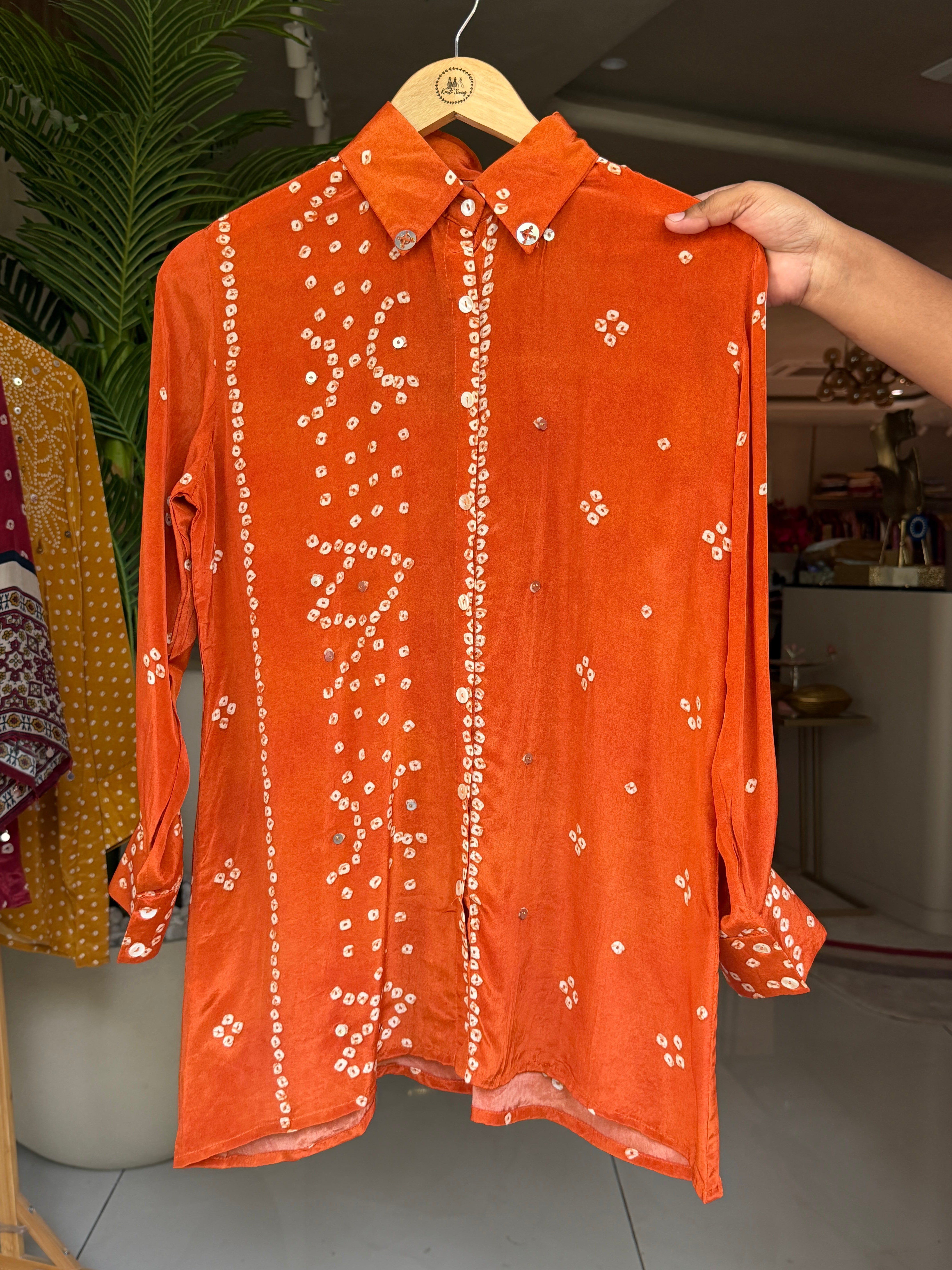 “BANDHNI” Crape Bandhni Shirts ✨♥️ | KurtiSwag