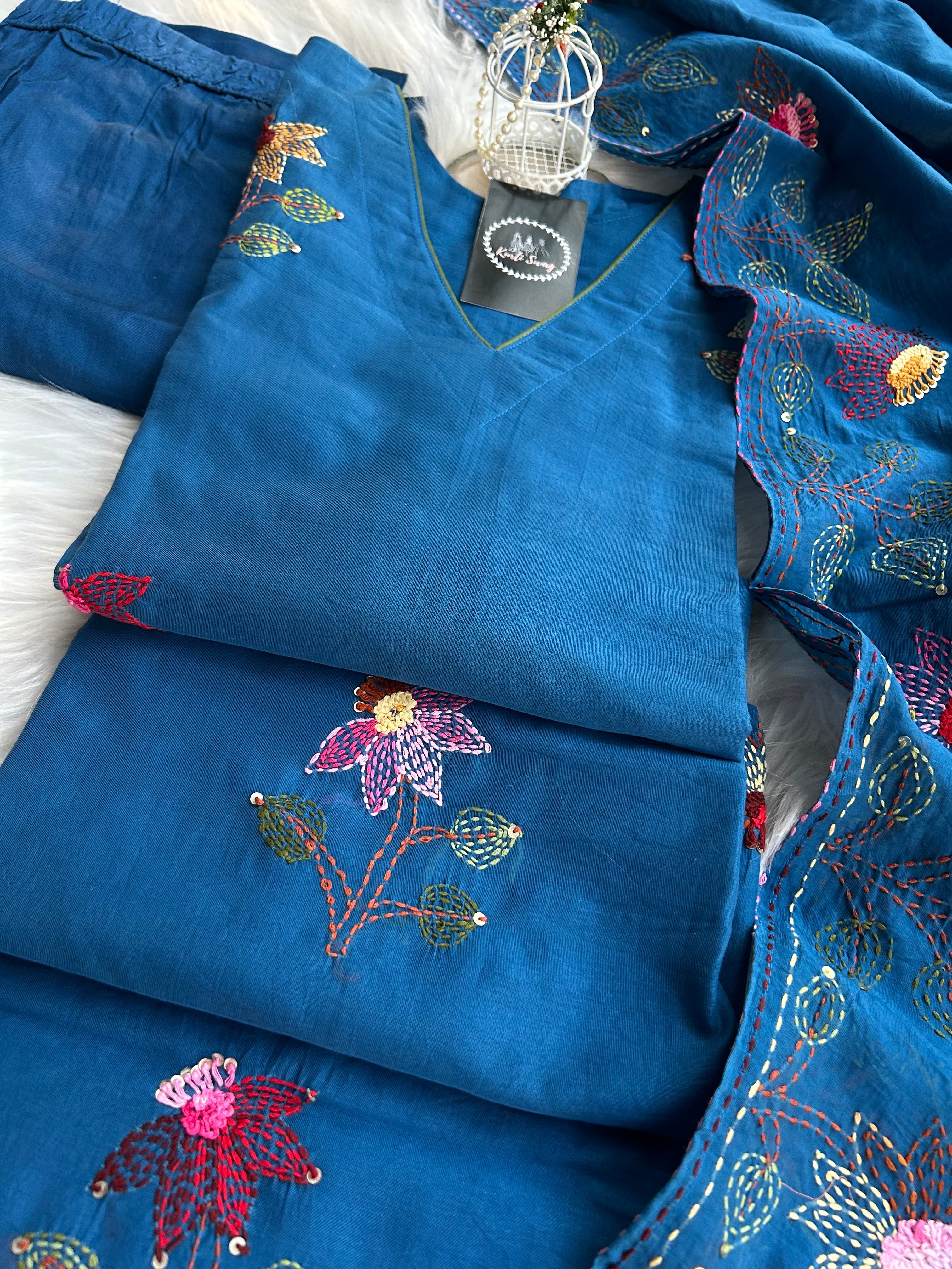 “RANGREZ” Premium Mul Chanderi Kurti Set✨💕 | KurtiSwag