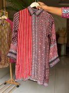 “CRAPE SHIRTS “ Ajrakh  prints | KurtiSwag