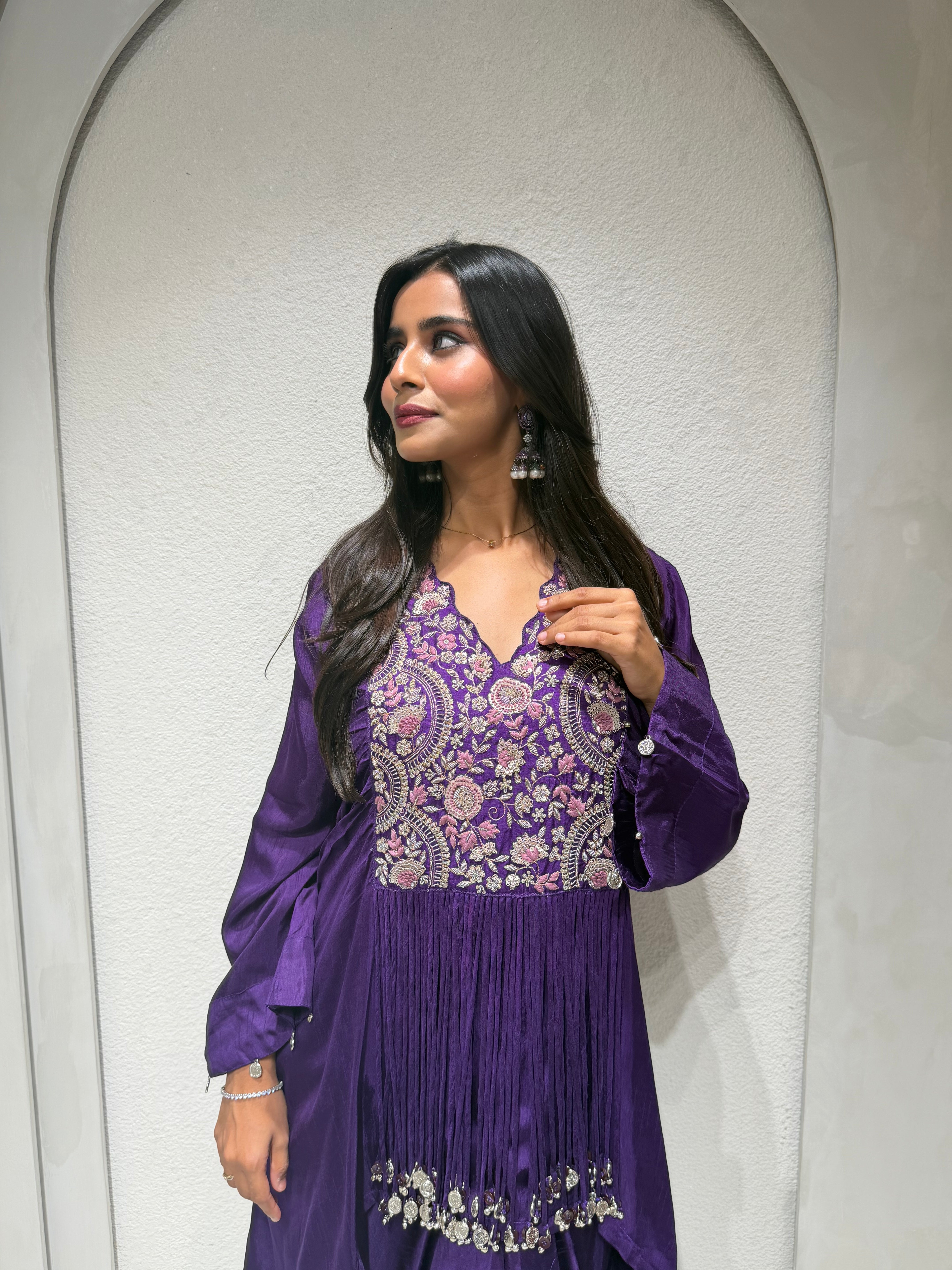 “FIDA” Designer Drape Set With Handwork ✨💕 | KurtiSwag