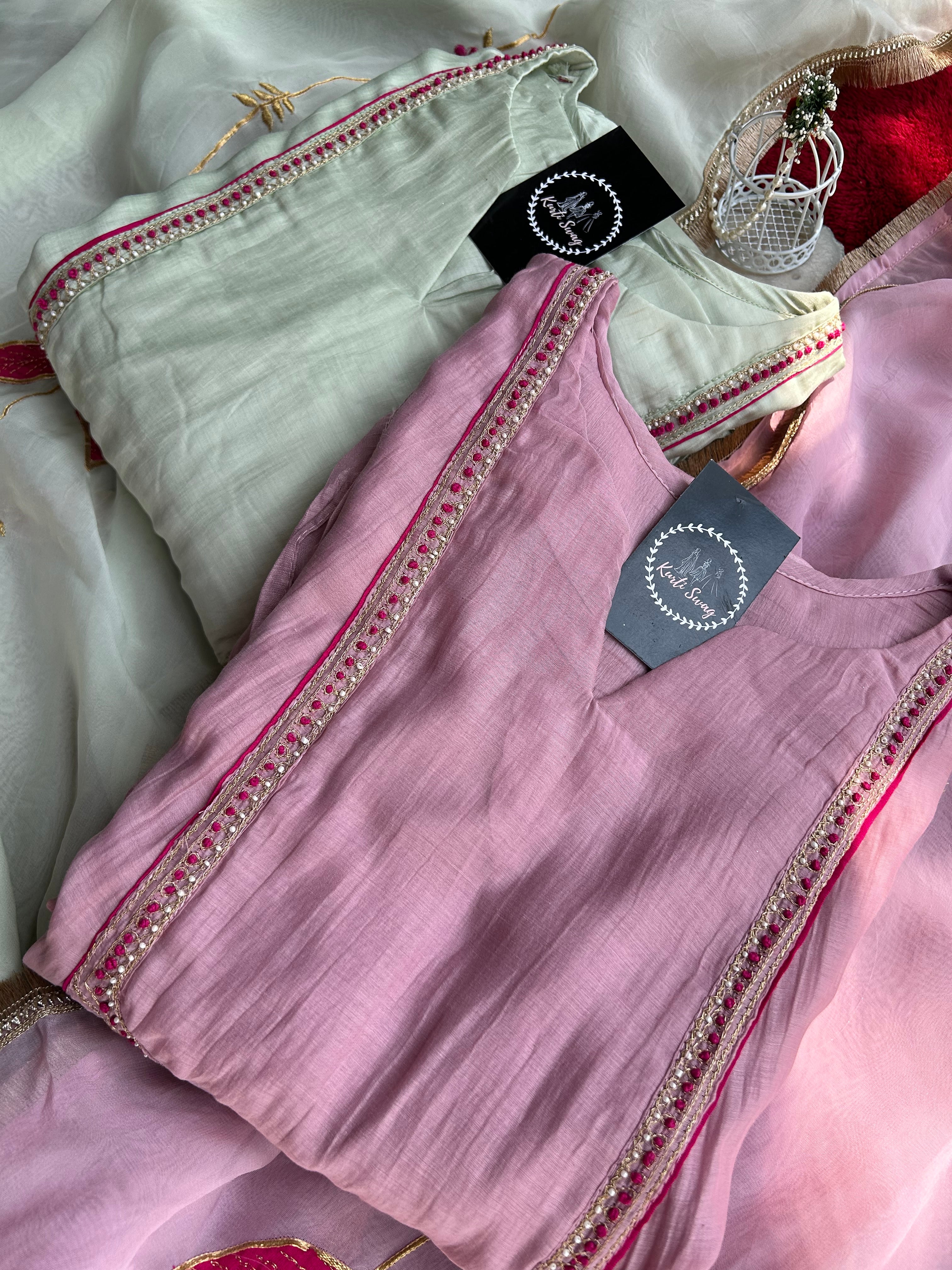 “PASTELS” Premium Mul Chanderi Kurta Set✨💕 | KurtiSwag