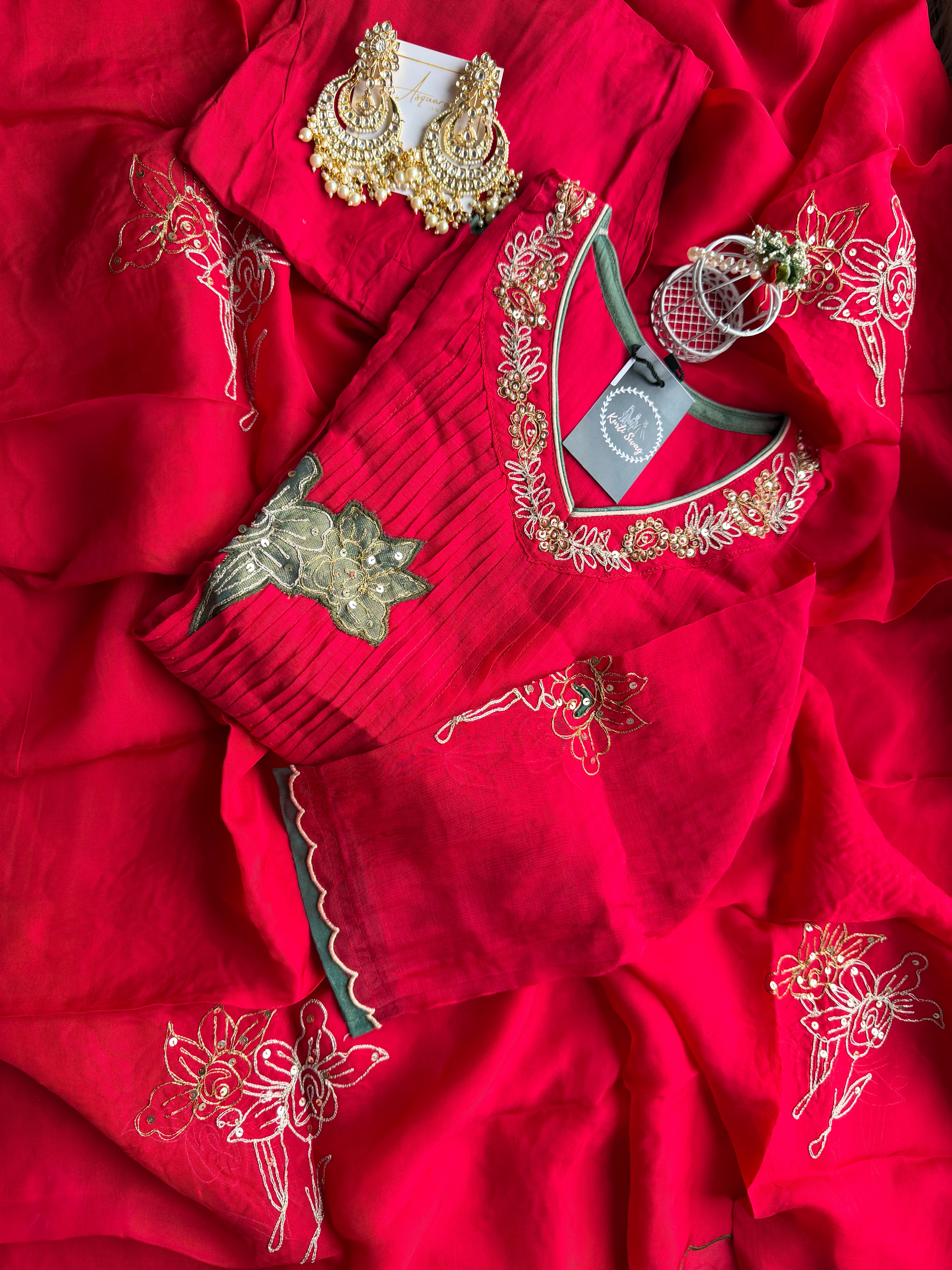 “RUHANI” Premium Mul Chanderi Festive Suit set ✨❤️ | KurtiSwag