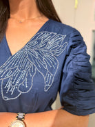 “ROYAL BLUE & MAROON” Flower Handwork Dress ✨🧿 | KurtiSwag
