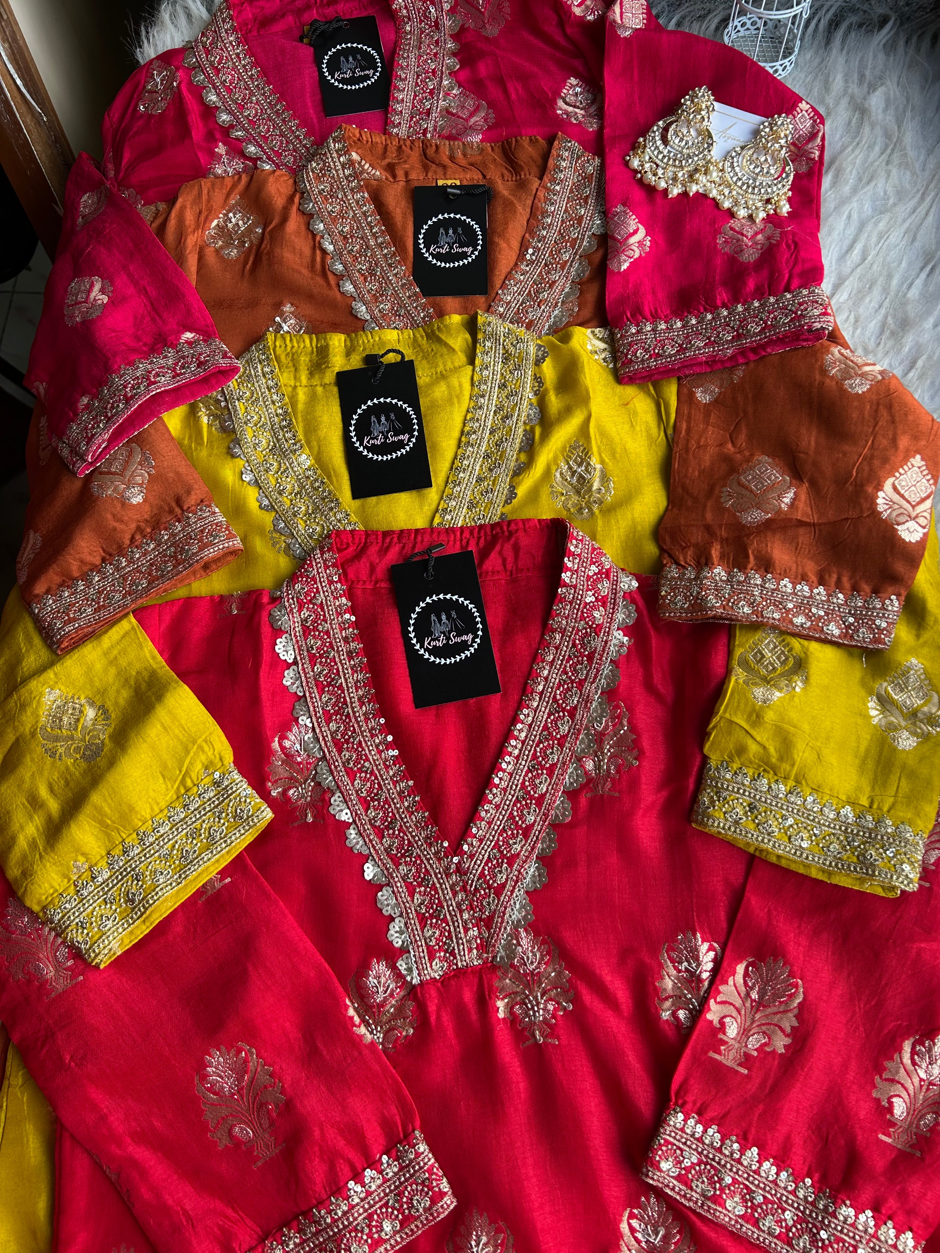 “MALLIKA” Premium Silk Festive Suit ✨♥️ | KurtiSwag