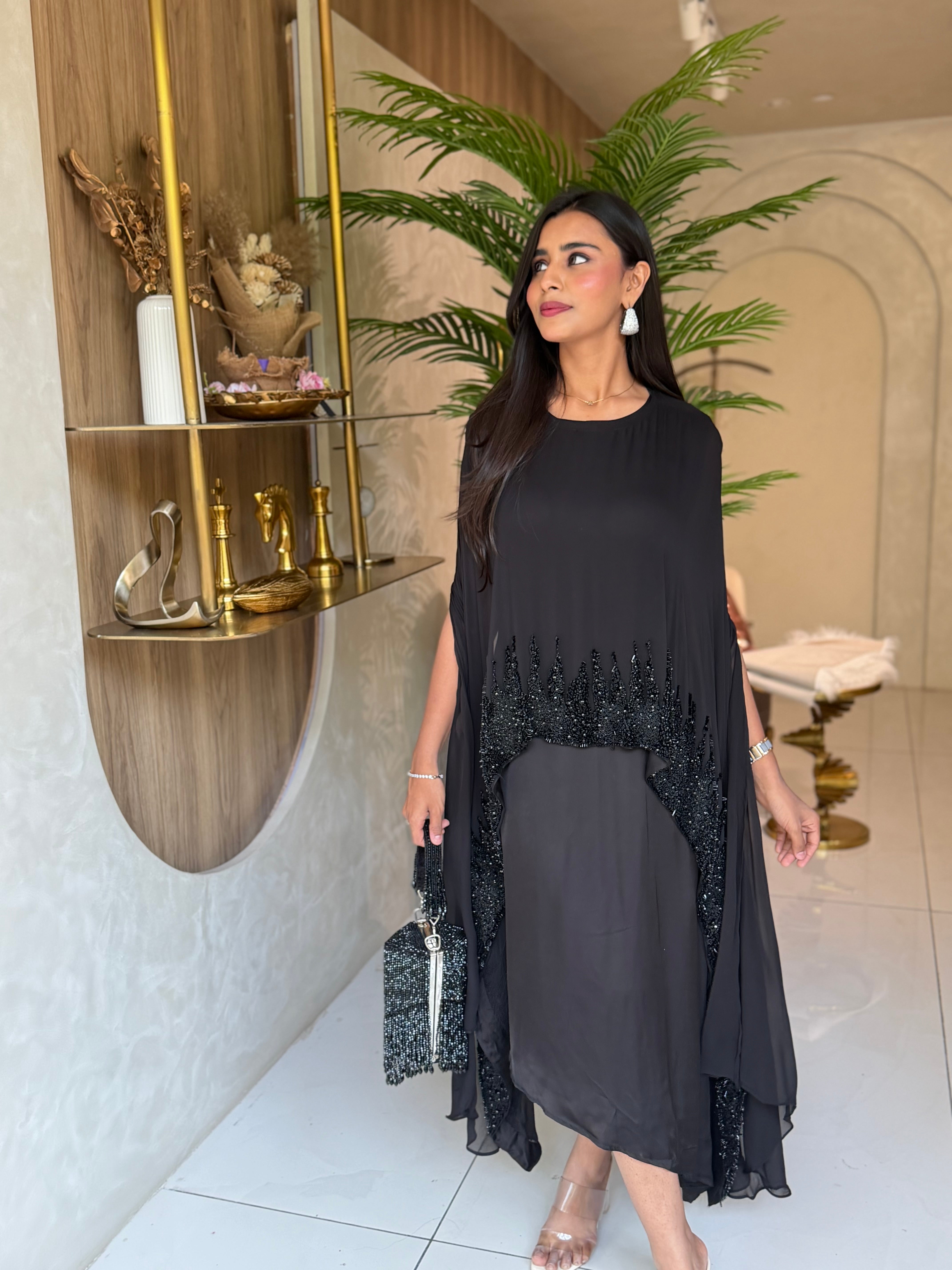 “COCKTAIL GLAM” Black Indowestern Outfit ✨🧿 | KurtiSwag
