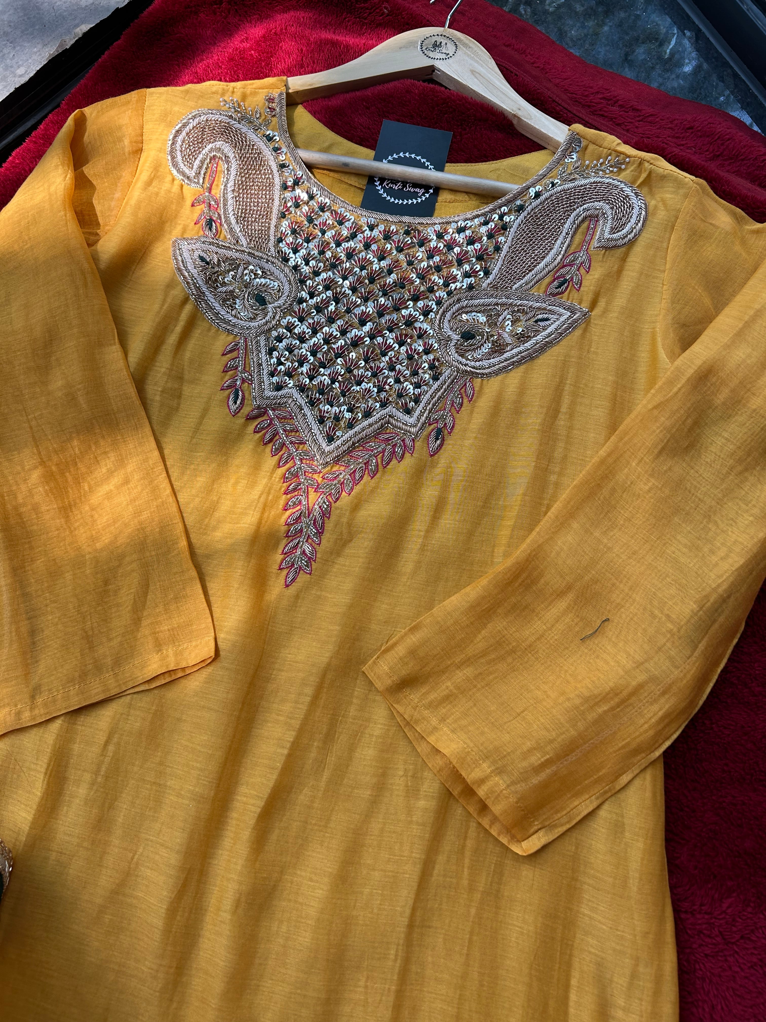 “RAAGINI” Premium Mul Chanderi Kurta Set | KurtiSwag