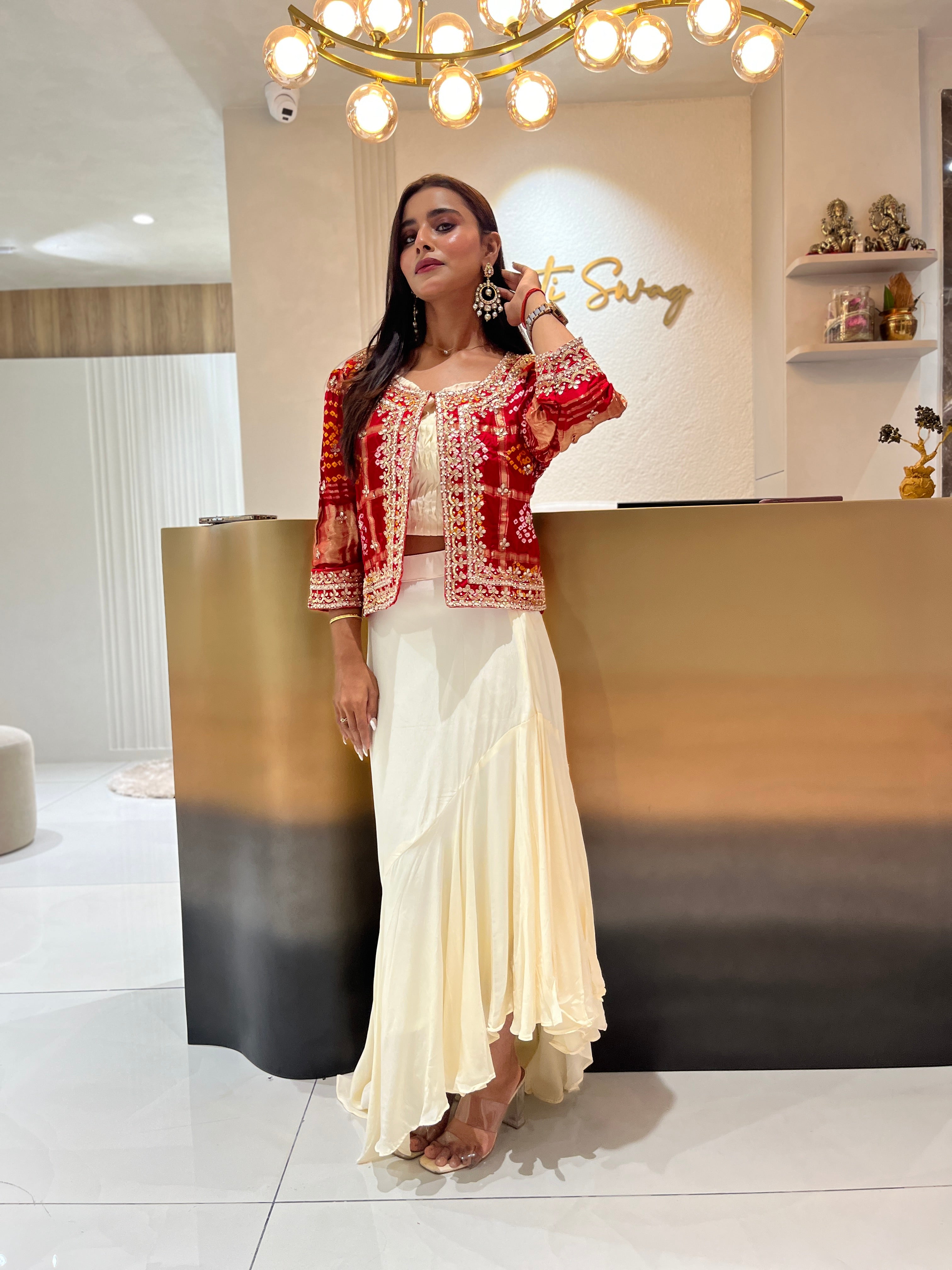 “LATIKA” Indo Western Bandhni Set ✨💕 | KurtiSwag