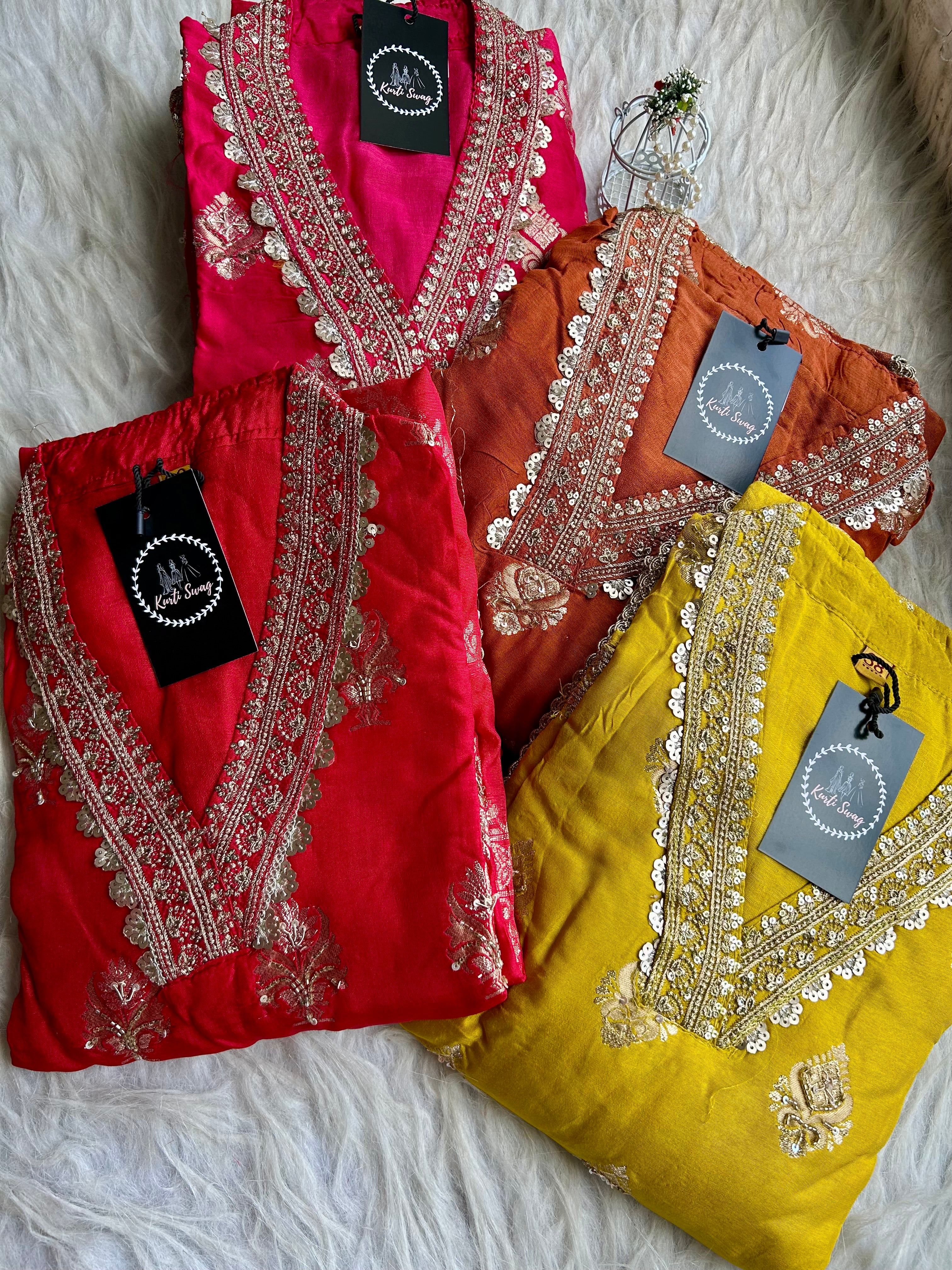 “MALLIKA” Premium Silk Festive Suit ✨♥️ | KurtiSwag