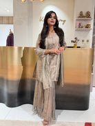 “KAJOL” Premium Glass Tissue Sharara Set ✨ | KurtiSwag