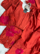 “APPLIQUE ROYAL” Mul Chanderi Suit Set 💕✨ | KurtiSwag