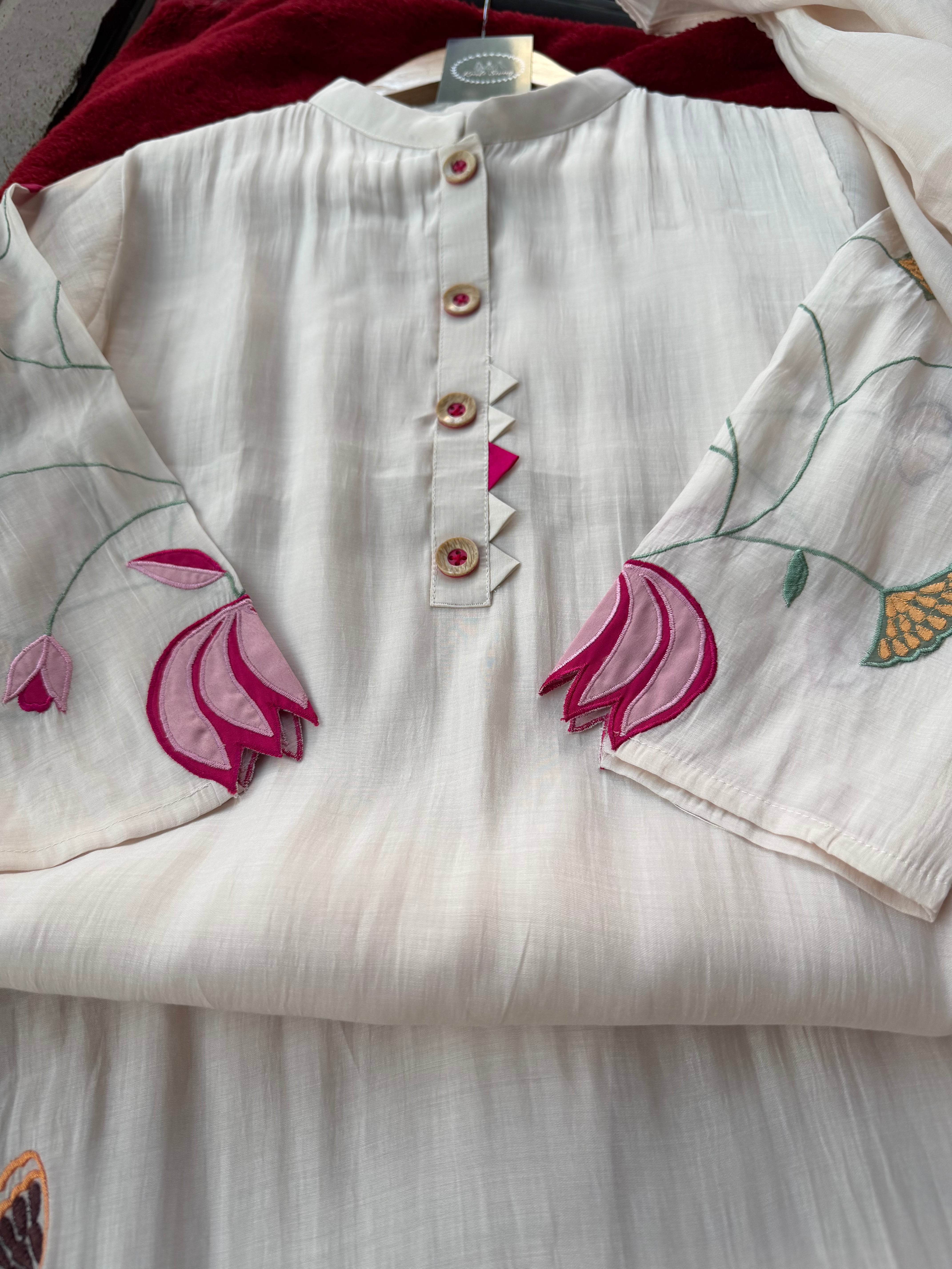 “LOTUS BLOOM” Mul Chanderi Summer Suit ✨💕 | KurtiSwag