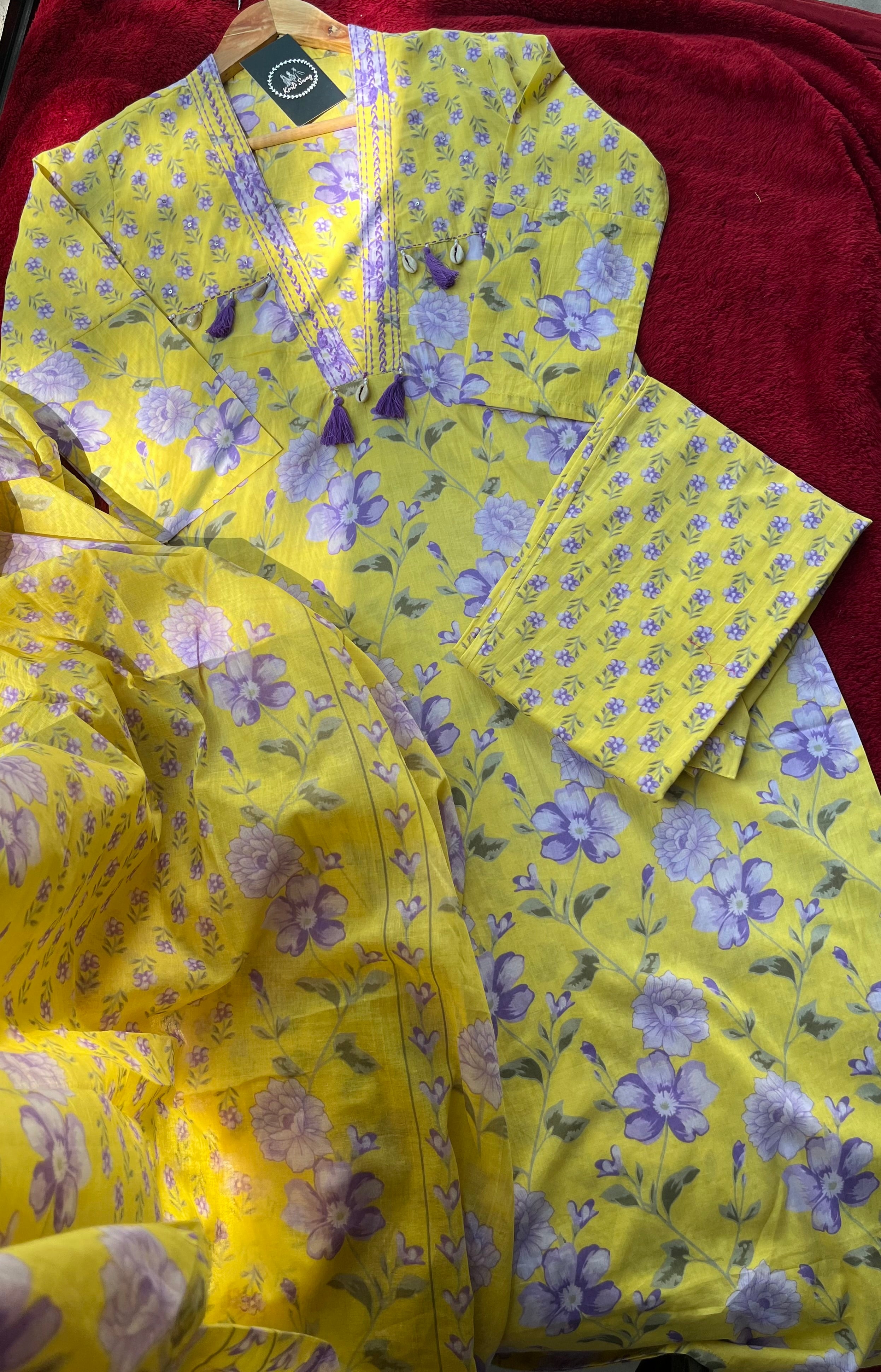 “PHOOL GARDEN” Cotton Printed Kurta Set | KurtiSwag