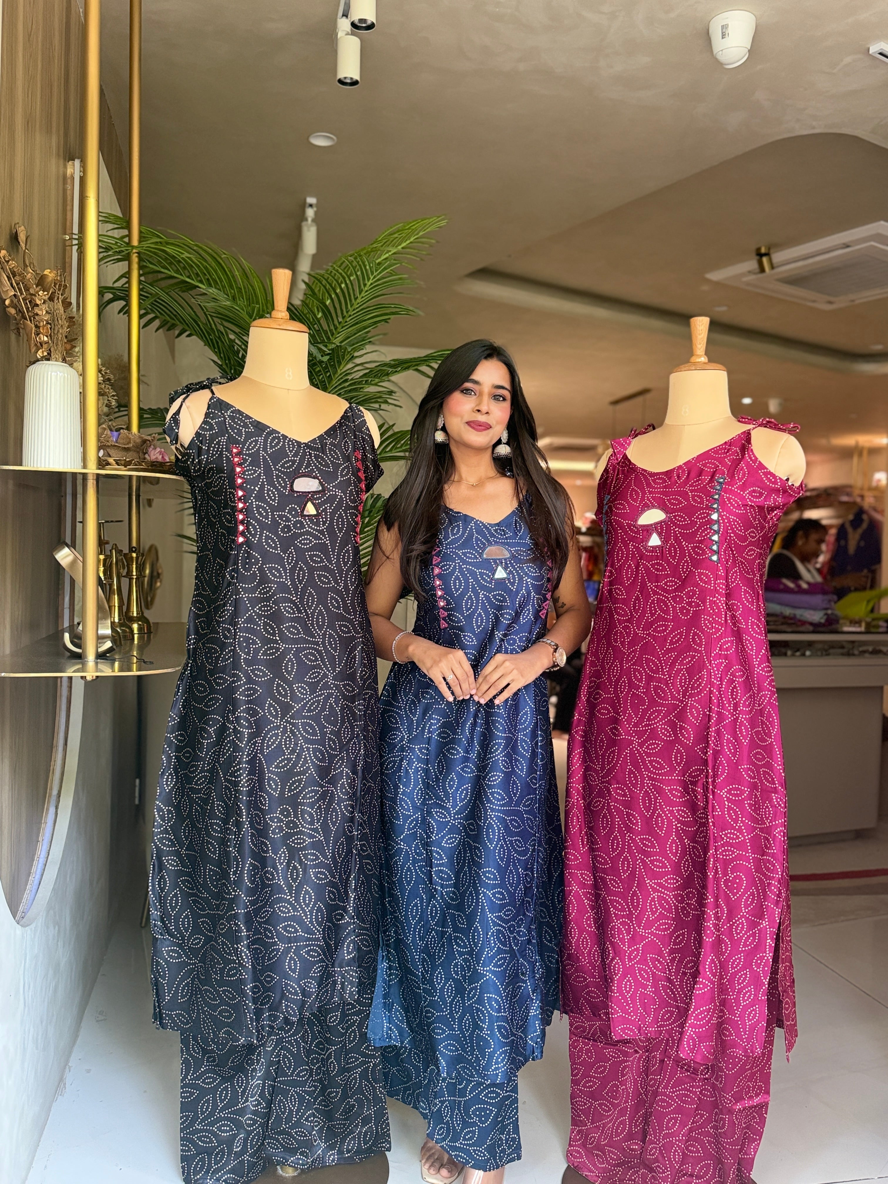 “GAJJI SILK” Spagetti Kurta Pant Set ✨💕 | KurtiSwag