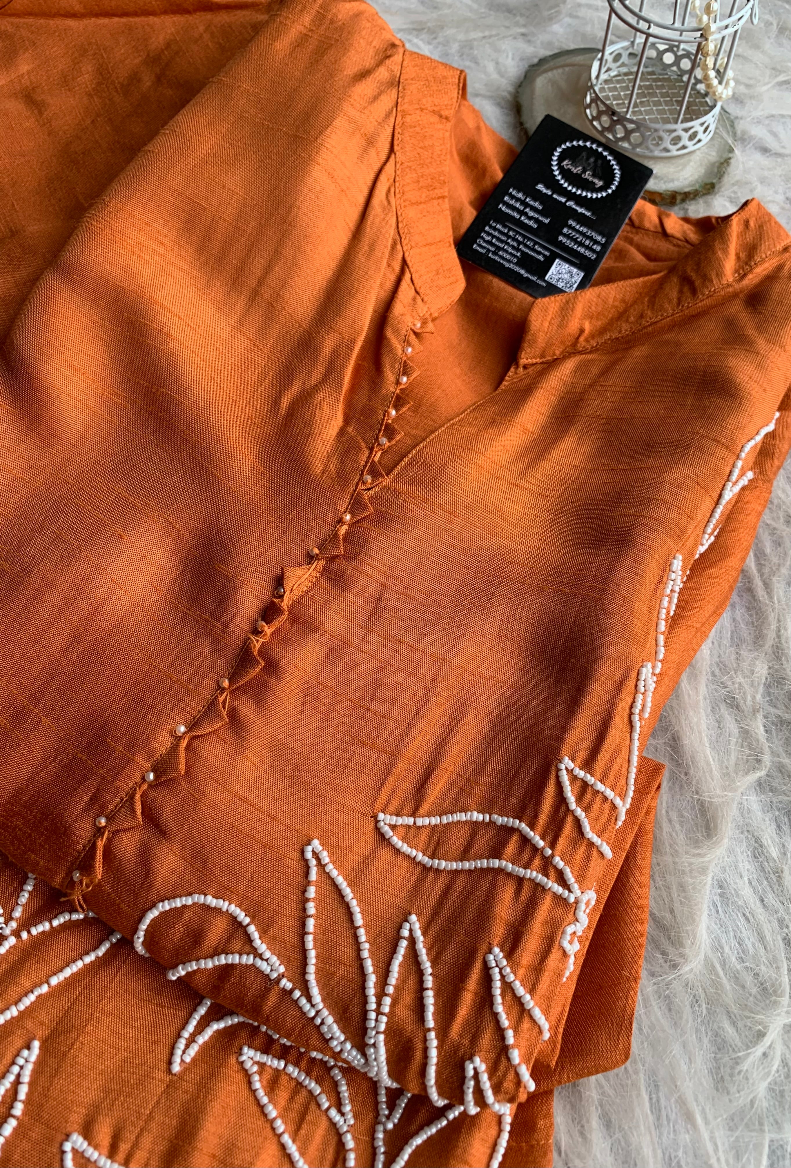 “YATIKA” Dola Silk Pearl Embellished Coord Set ✨❤️ | KurtiSwag