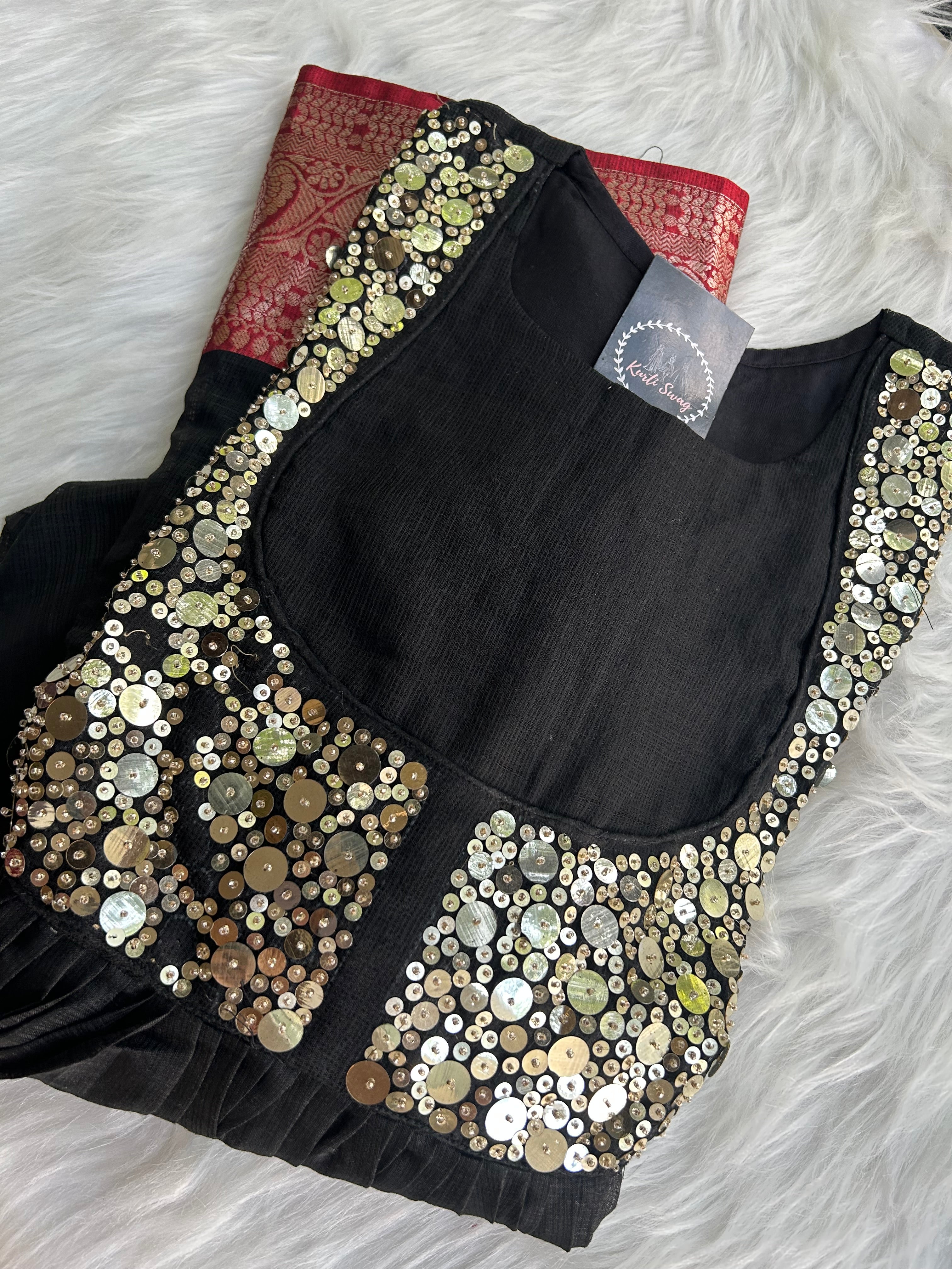 “TWINKLE” Pure Kota Fabric Dress | KurtiSwag