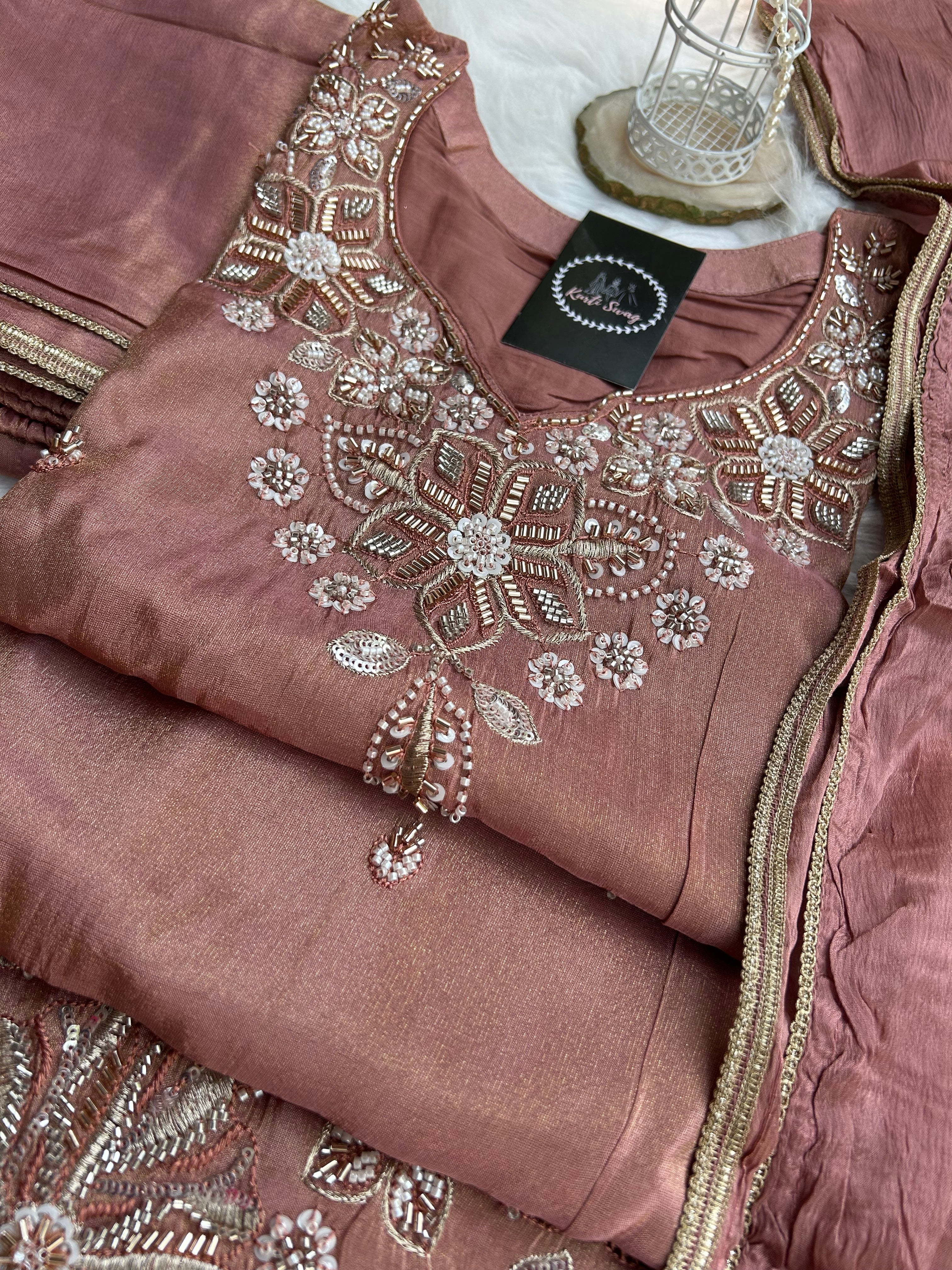 “AFREEN” Tissue Silk Divider Set 💕✨ | KurtiSwag