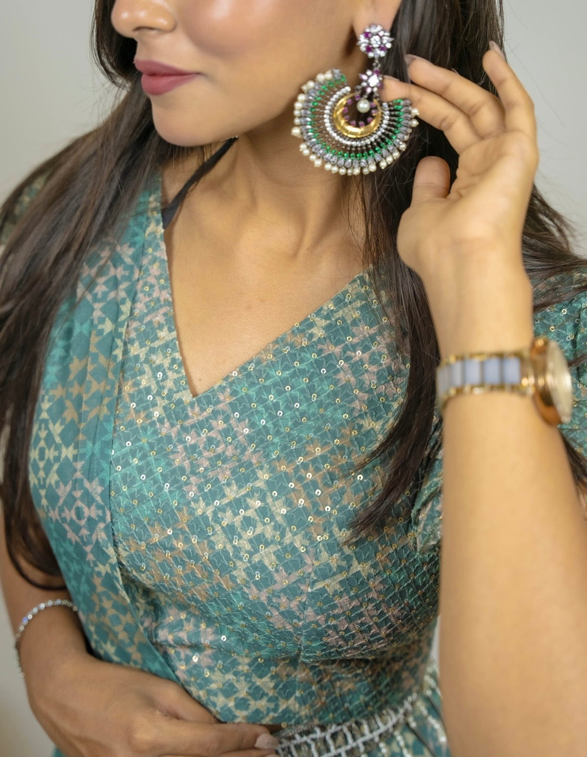 “KIA” Indo Western Drape Saree With Belt ✨💕 | KurtiSwag