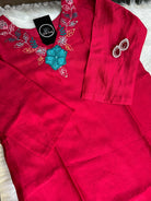 “RUHANI BLOSSOM” Pure Chanderi Suit Set In Red ❤️ | KurtiSwag