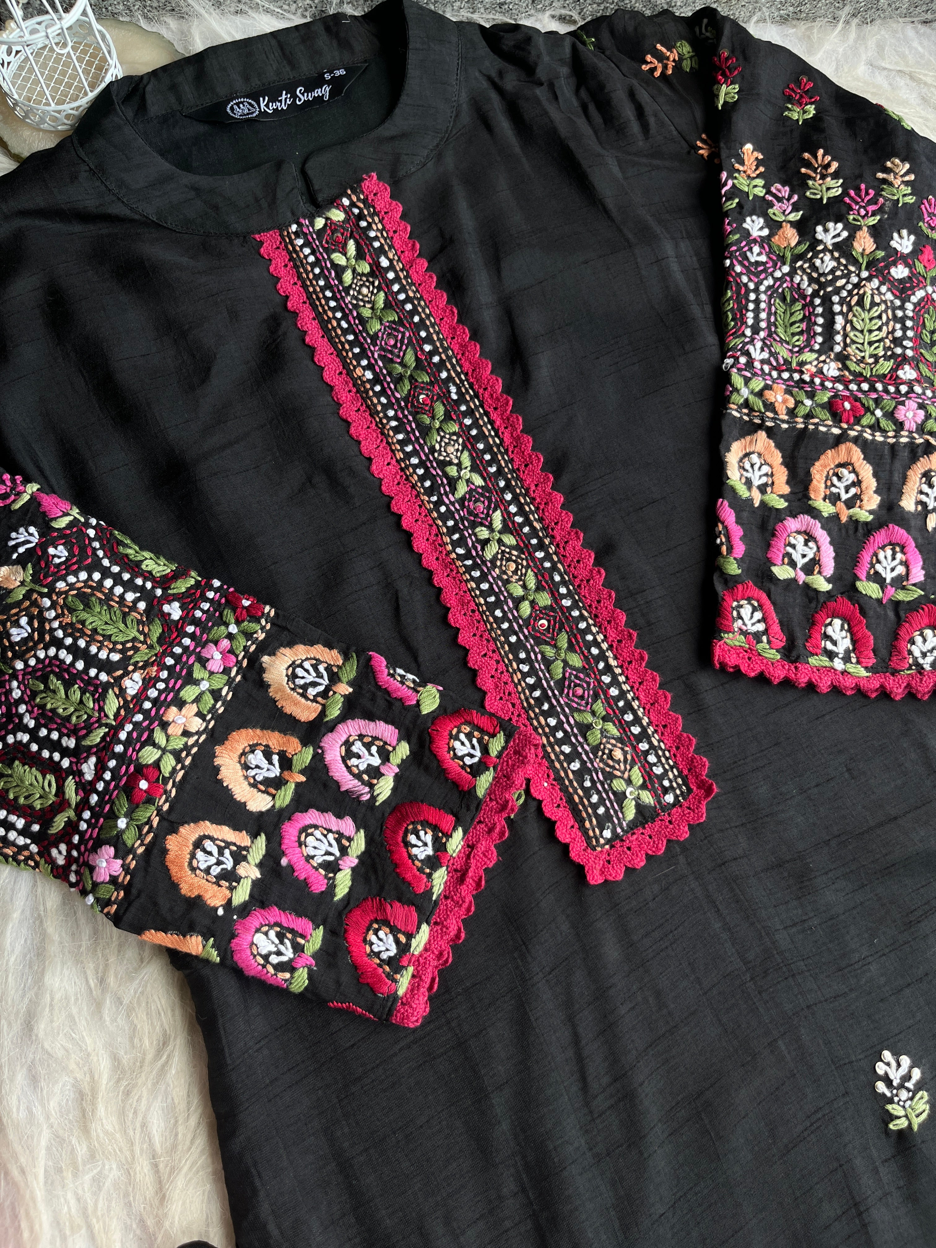 “SHABNAM” Dola Silk Thread Embroidery Suit Set ✨♥️ | KurtiSwag