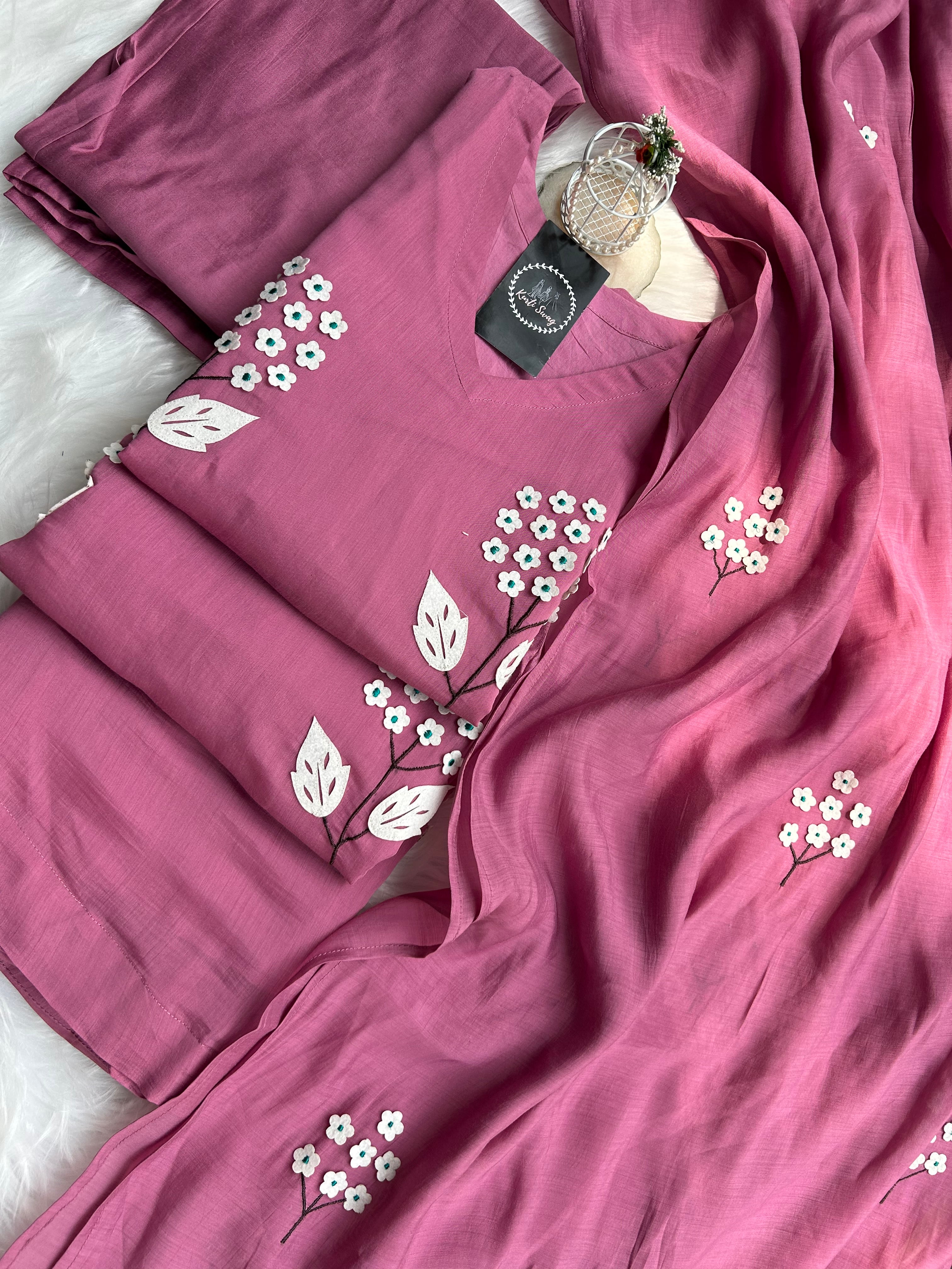 “The Flora Vibe” Premium Mul Chanderi Kurti Set✨💕 | KurtiSwag