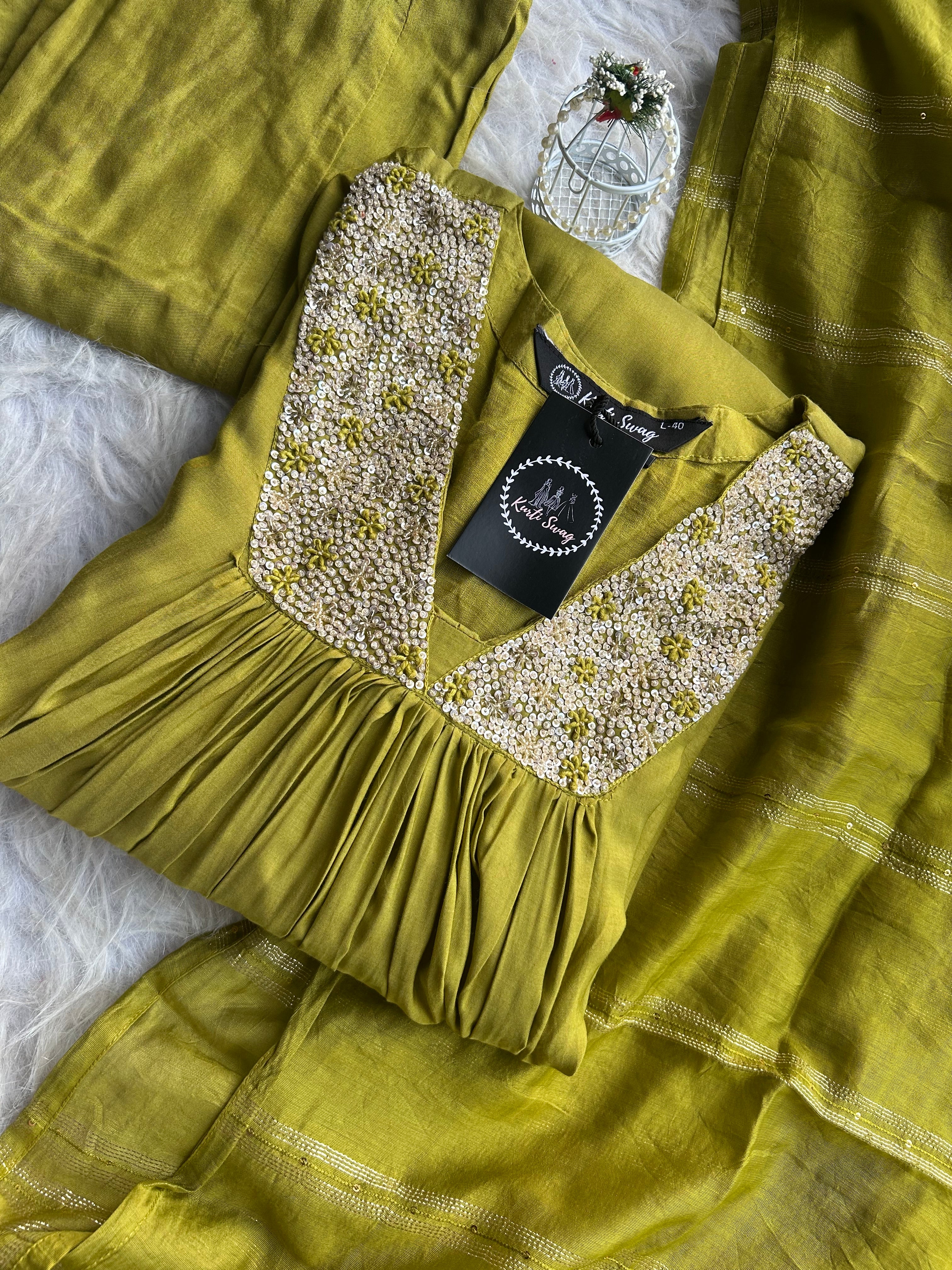 “MUKTI” Premium Muslin Suit Set ✨ | KurtiSwag
