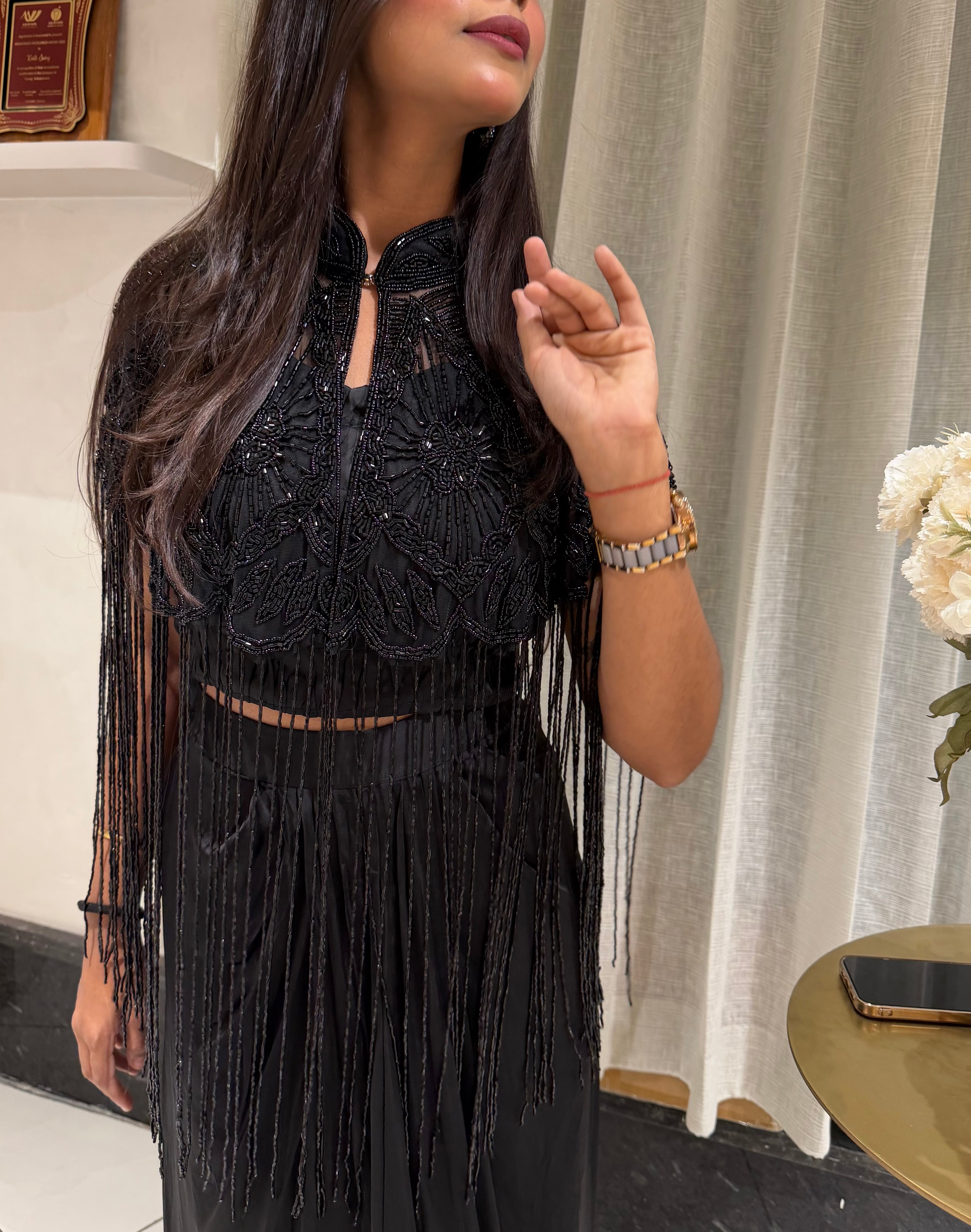 “RYSA” Black Indowestern Cocktail Outfit ✨ | KurtiSwag