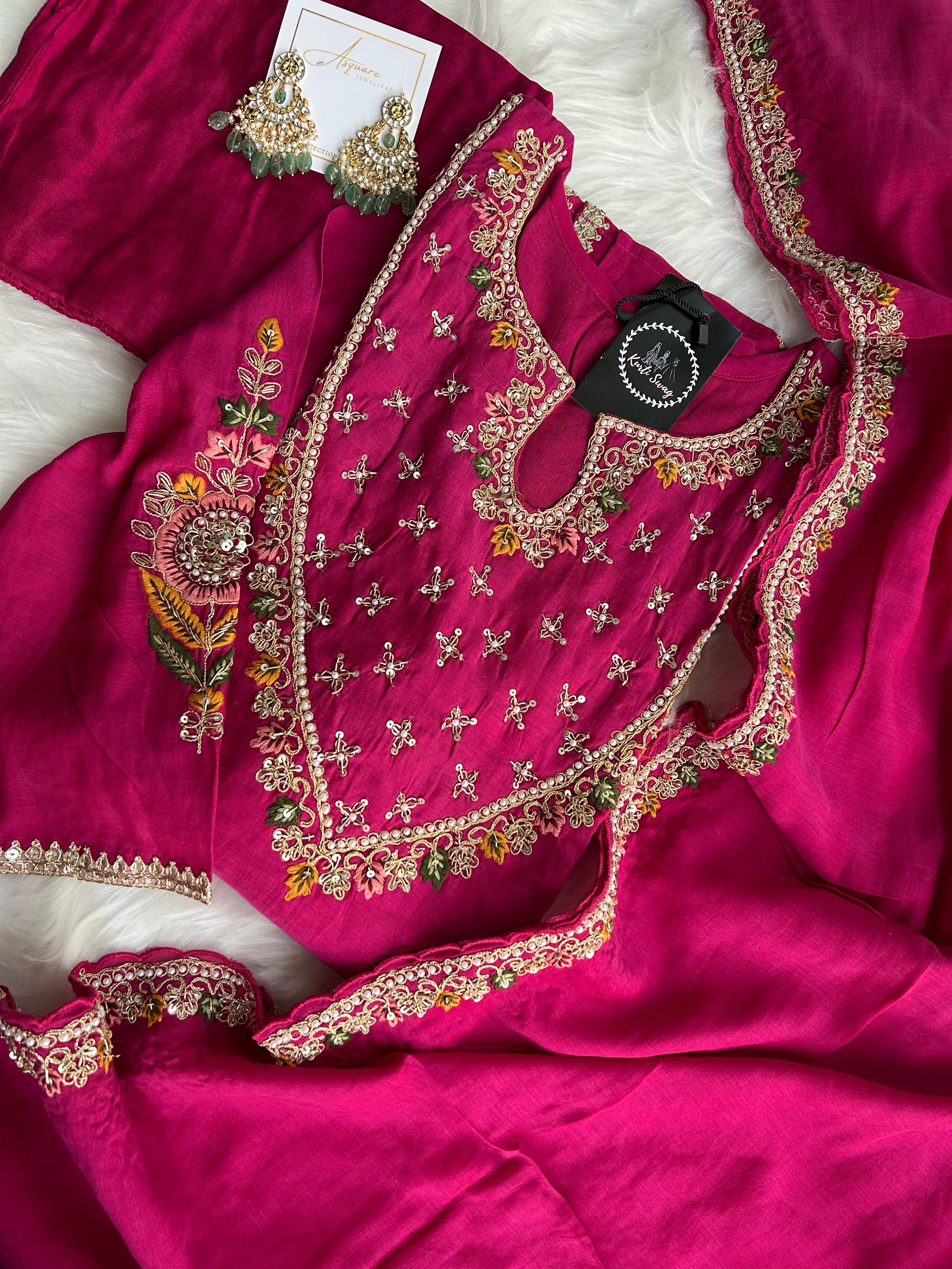“DHAARNA” Mul Chanderi Festive Suit Set ✨💕 | KurtiSwag