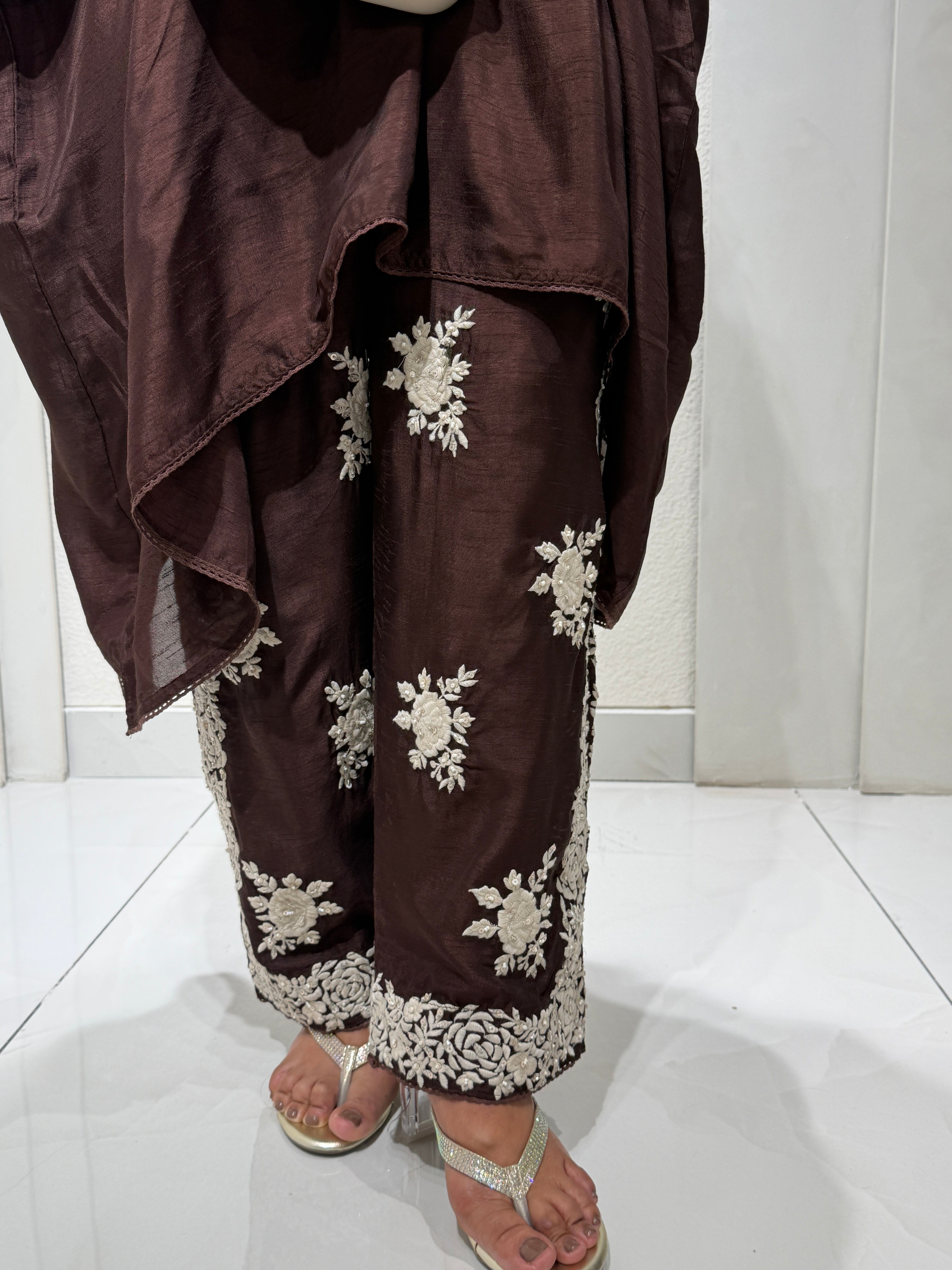 “PRIVA” Antifit Embroidered Coord Set ✨ | KurtiSwag