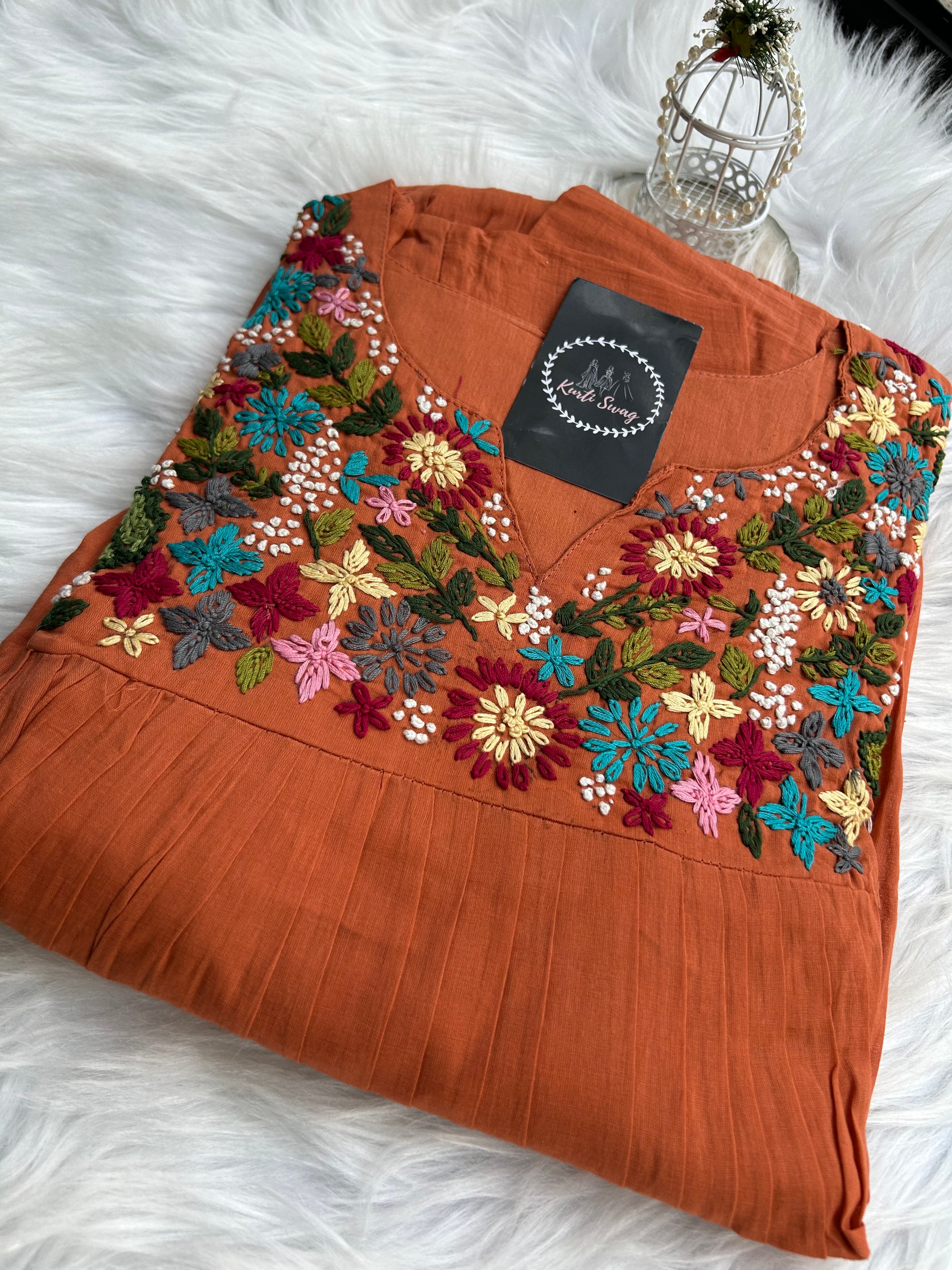 “COLOR SPLASH” Summer Mul Cotton Embroidered Tunics ✨💕 | KurtiSwag