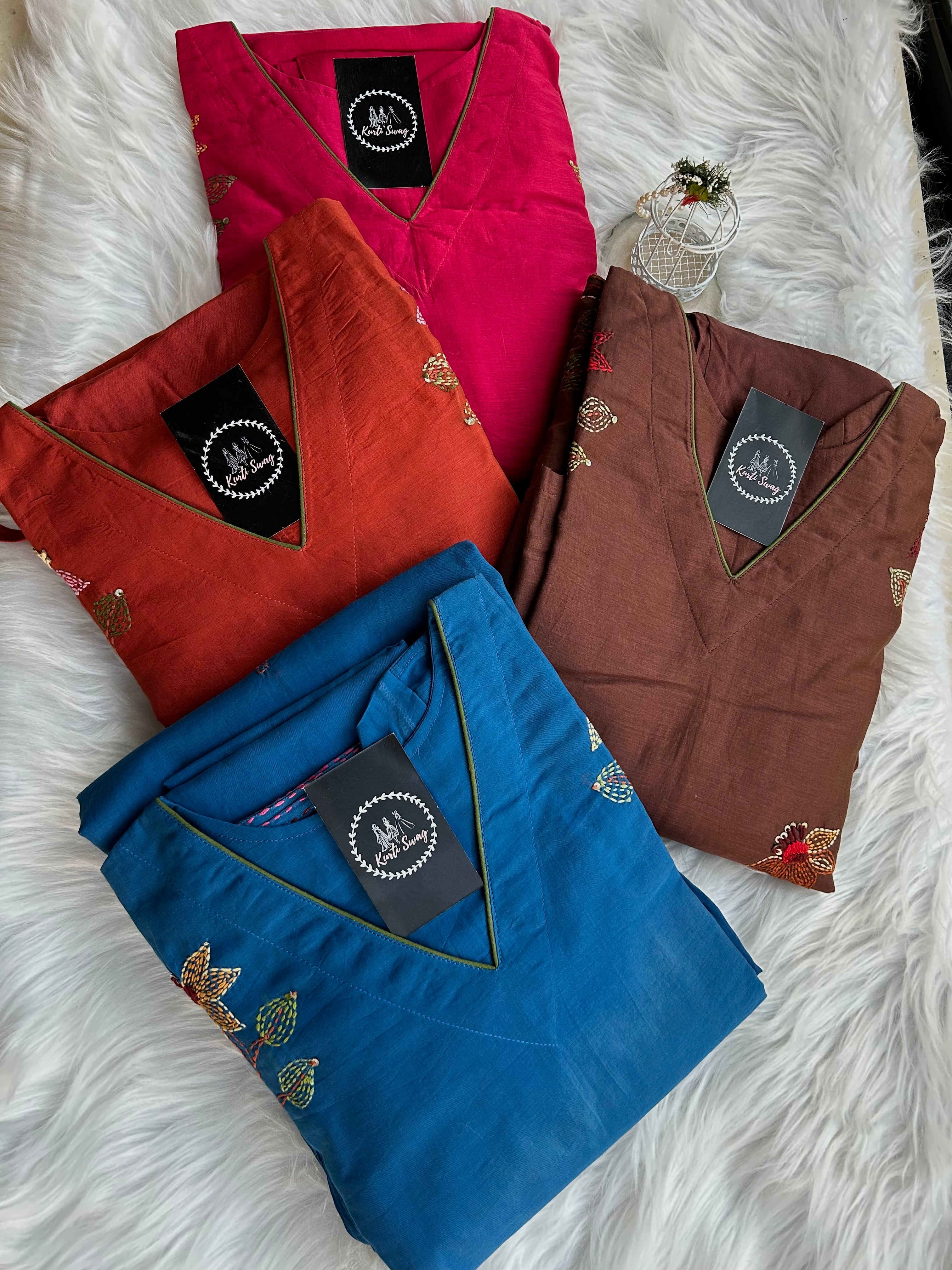 “RANGREZ” Premium Mul Chanderi Kurti Set✨💕 | KurtiSwag