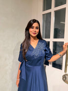 “ROYAL BLUE & MAROON” Flower Handwork Dress ✨🧿 | KurtiSwag