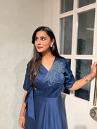 “ROYAL BLUE & MAROON” Flower Handwork Dress ✨🧿 | KurtiSwag