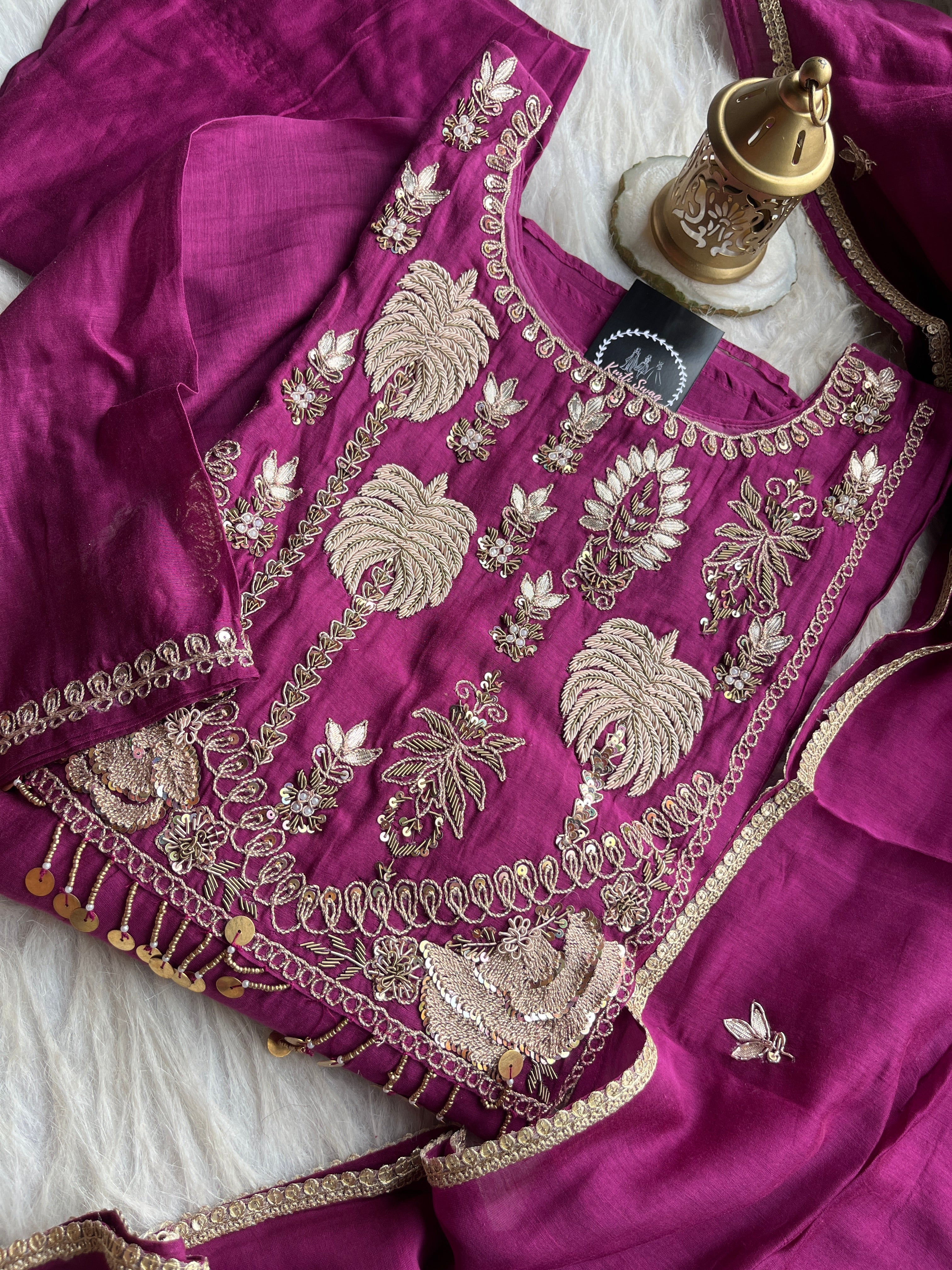“ANURADHA” Festive Suit Set In Mul Chanderi ✨💕 | KurtiSwag