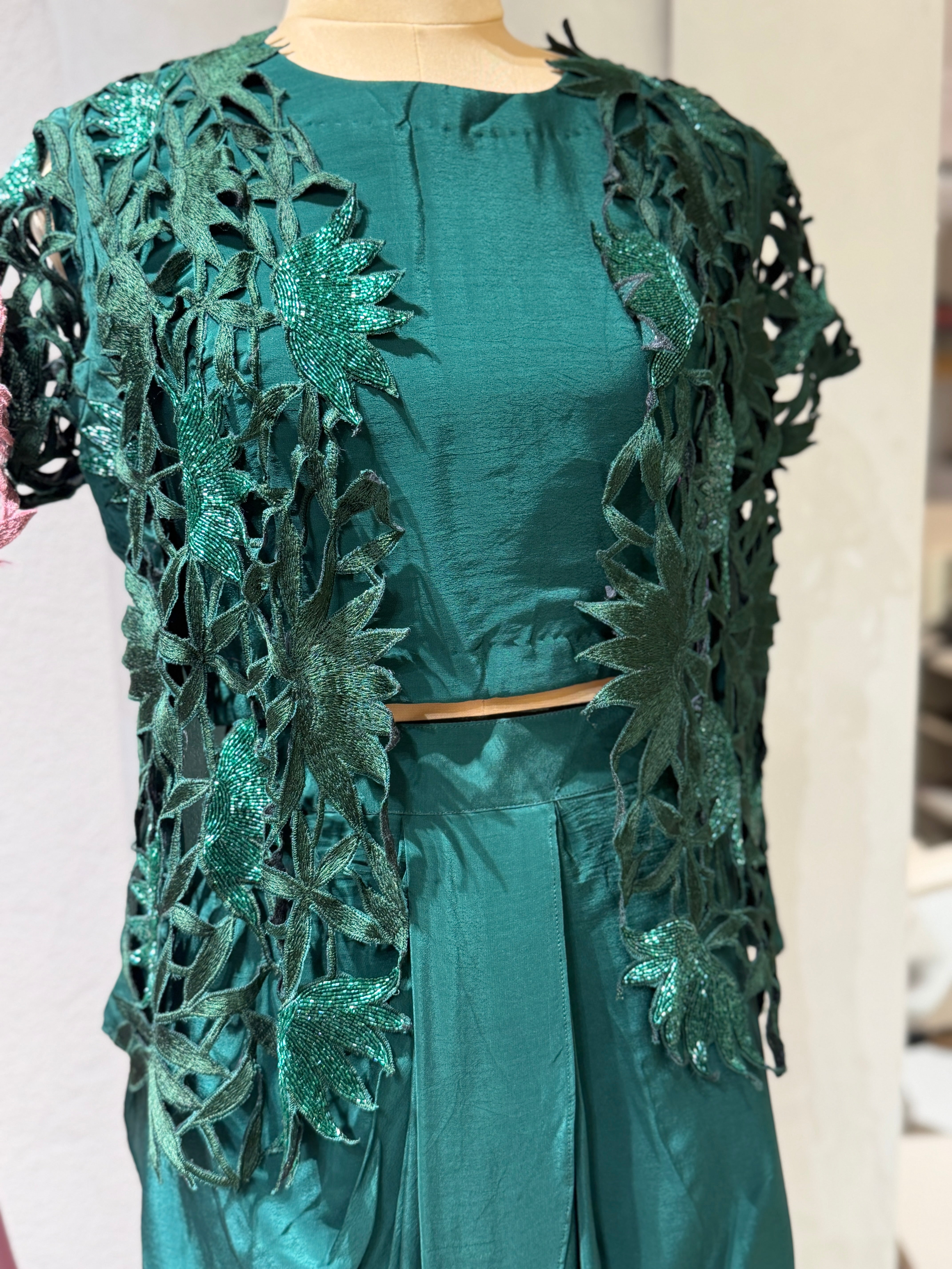 “SHRAVYA” Indo Western Shiloutte With Drape Skirt and Jacket💕✨ | KurtiSwag