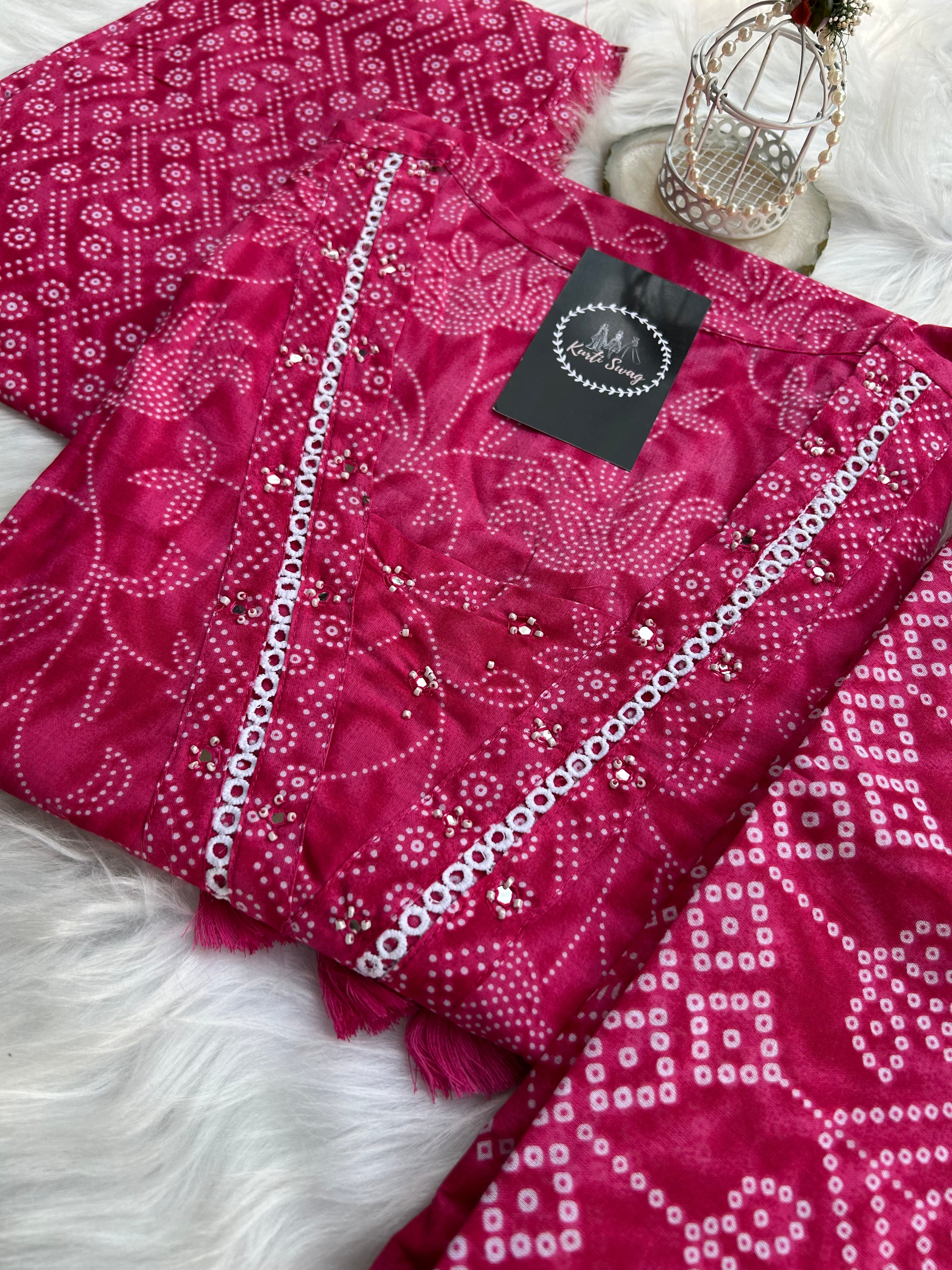 “BANDHEJ EDIT” Premium Cotton Suit Set 💫 | KurtiSwag