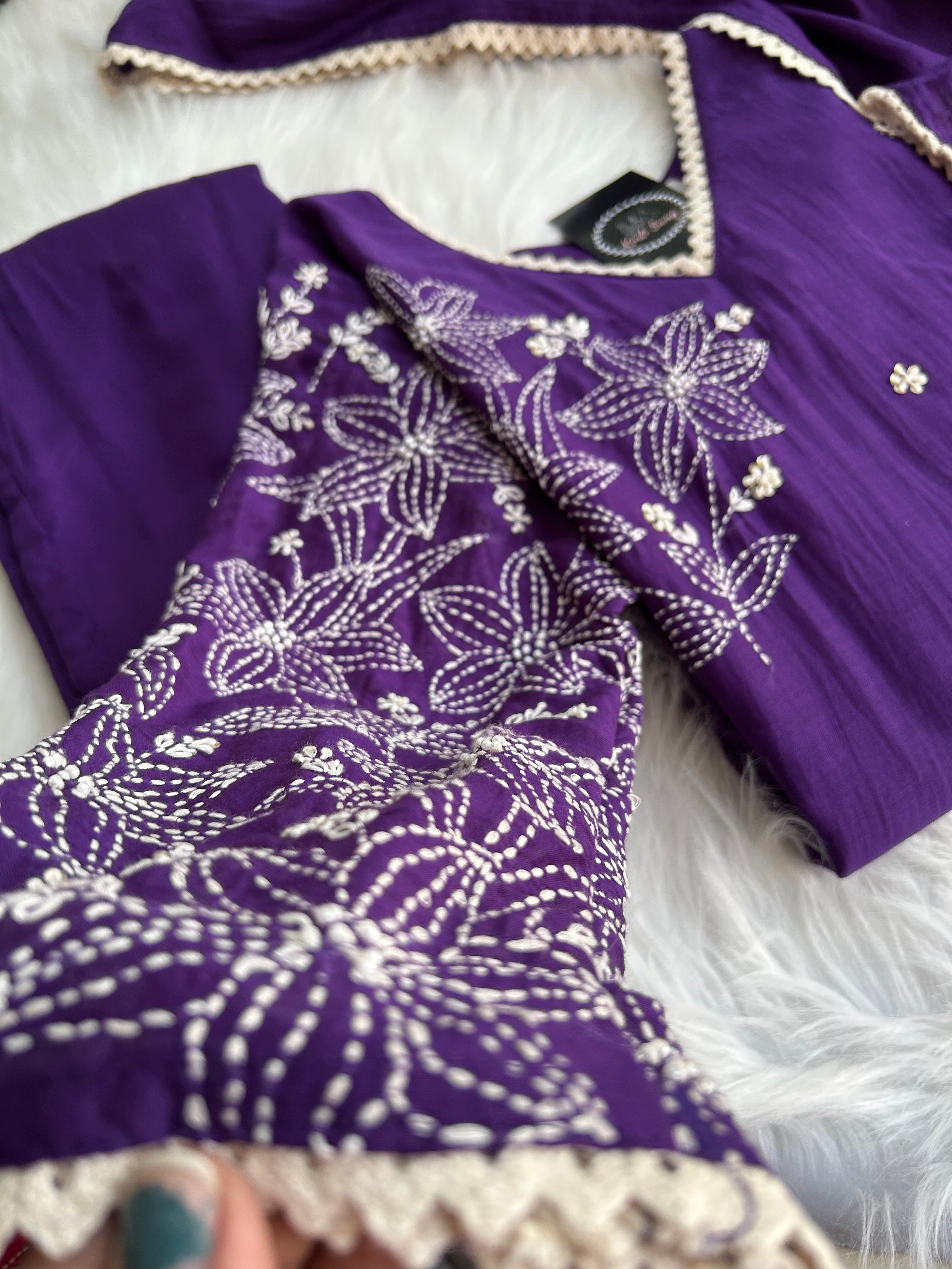 “AADYA” Premium Dola Silk Thread Embroidered Suit Set ✨♥️ | KurtiSwag