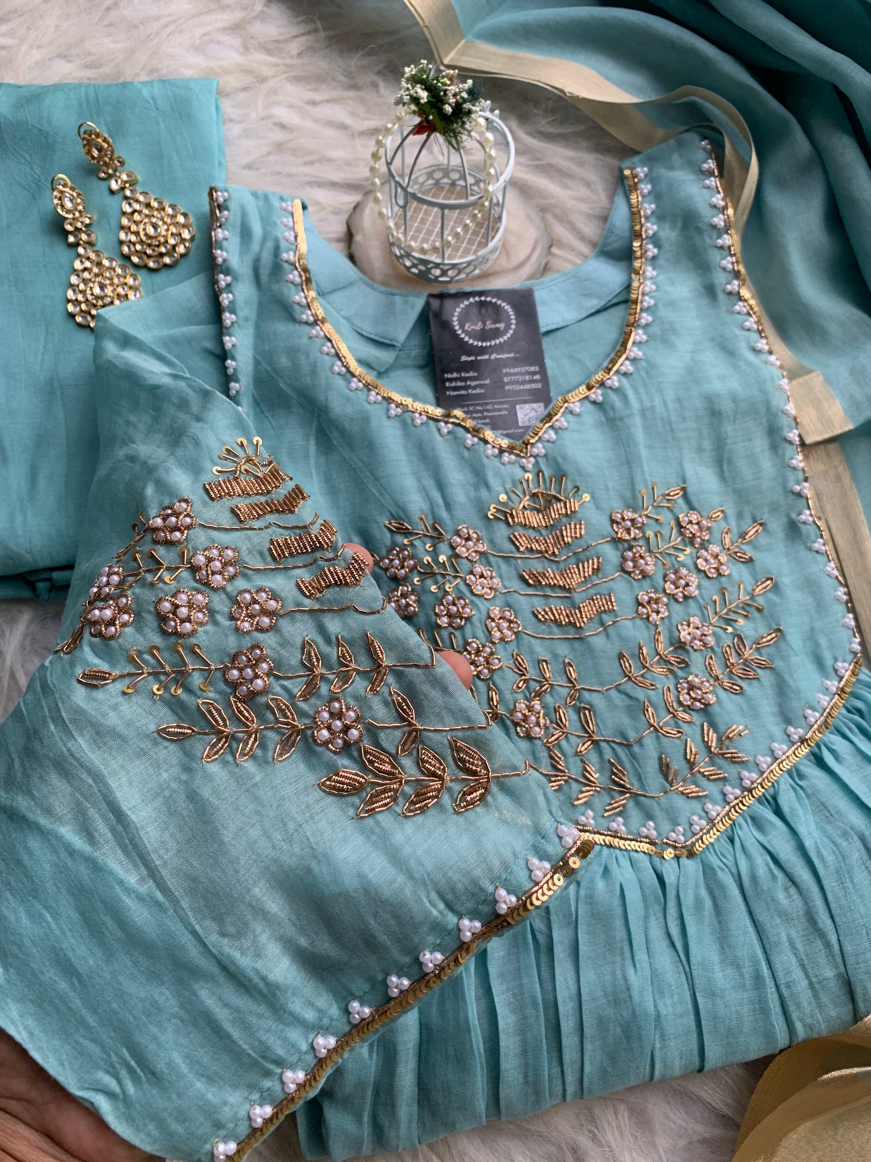 “SIDYA” Premium Mul Chanderi Festive Suit Set ✨ | KurtiSwag