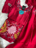 “RUHANI BLOSSOM” Pure Chanderi Suit Set In Red ❤️ | KurtiSwag